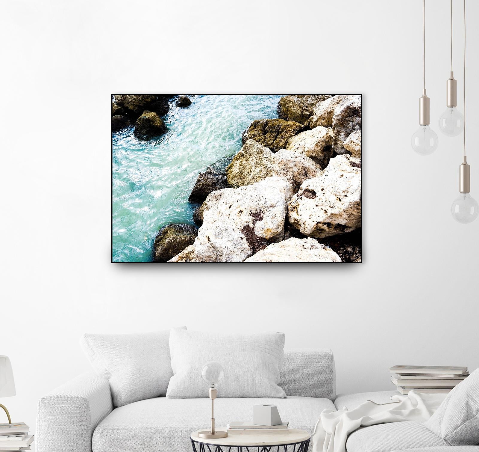 Blue Water Through The Rocks by Acosta on GIANT ART - coastal photography