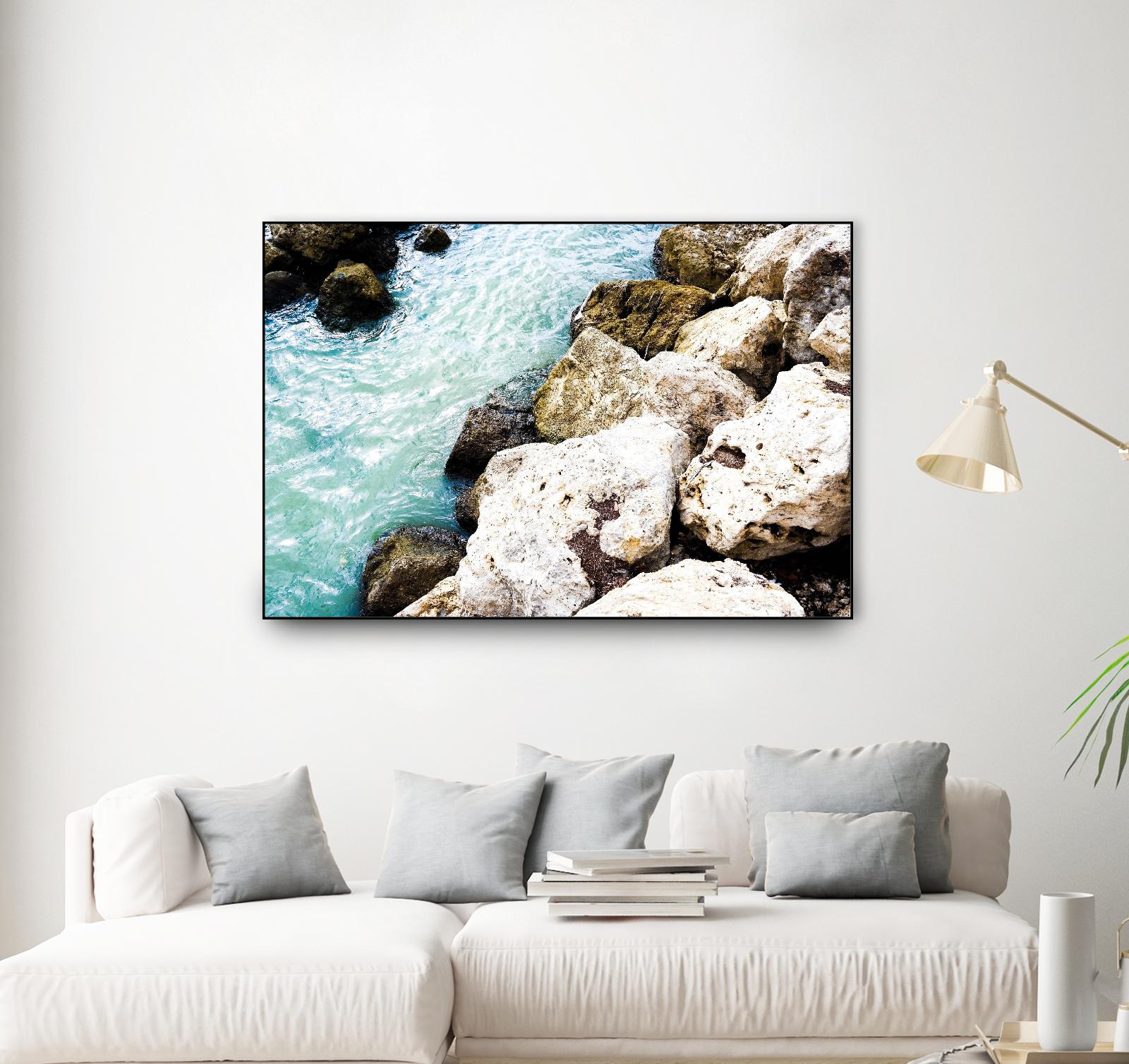 Blue Water Through The Rocks by Acosta on GIANT ART - coastal photography