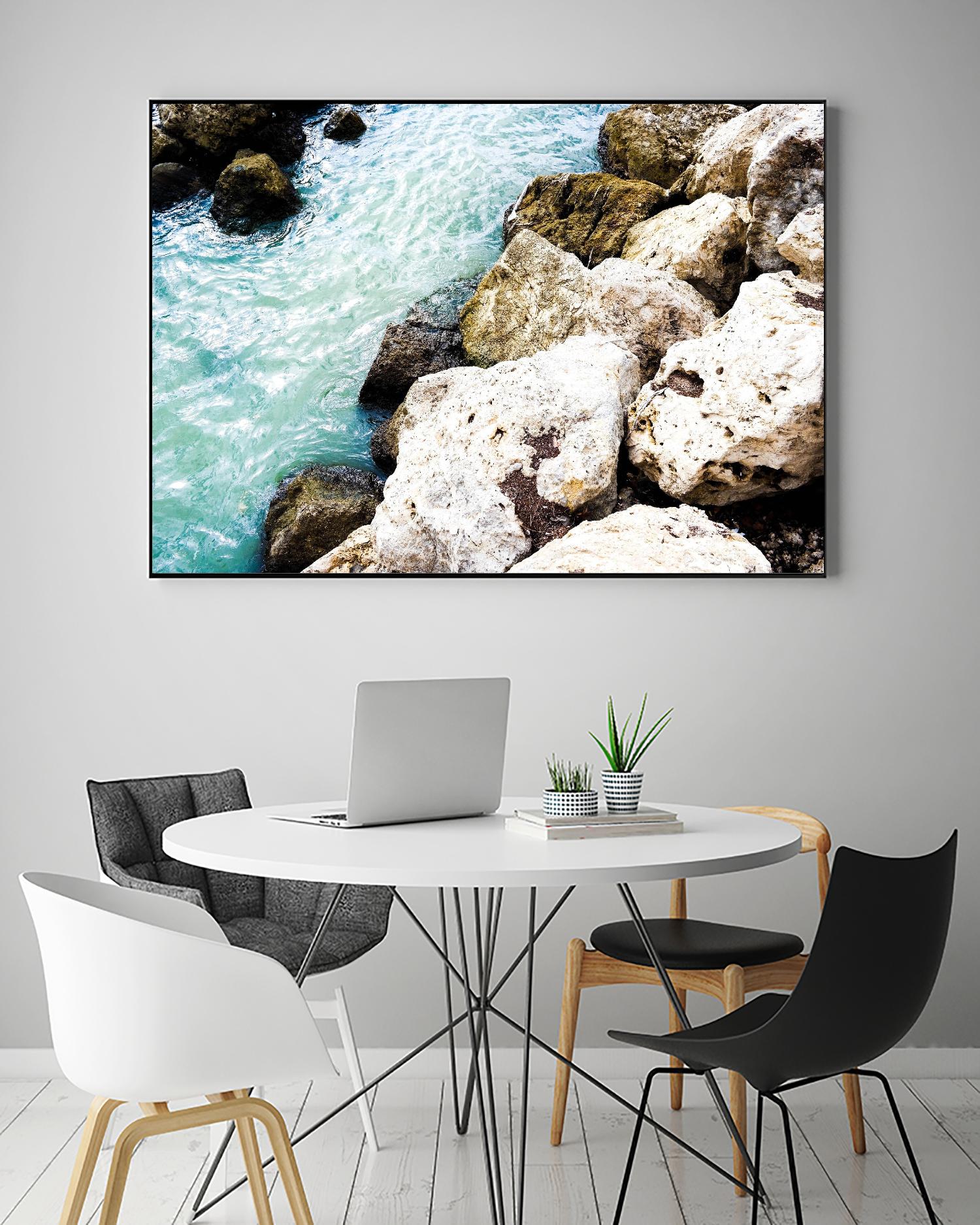 Blue Water Through The Rocks by Acosta on GIANT ART - coastal photography