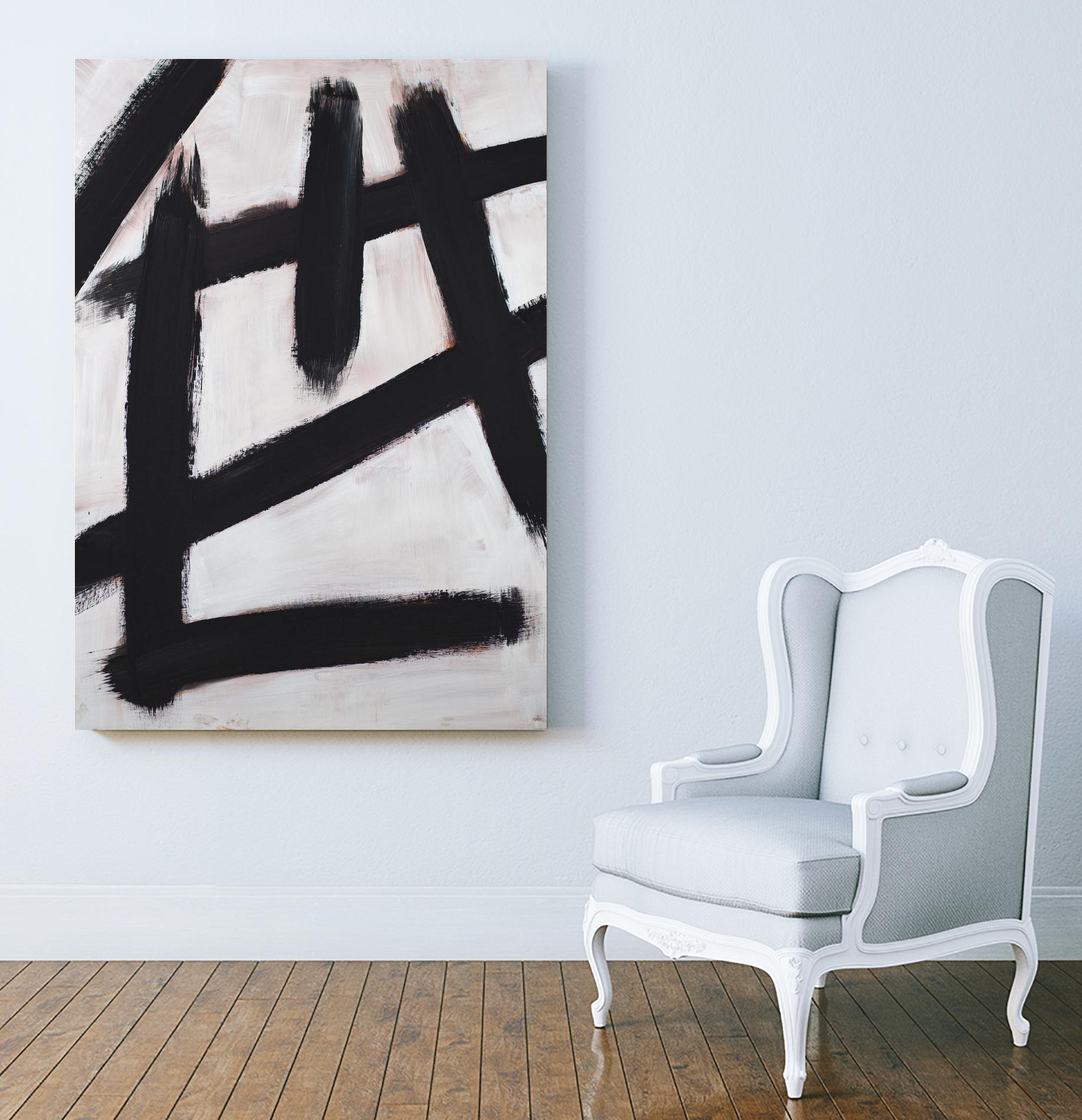 Ink Strokes by Walt Johnson on GIANT ART - black black & white