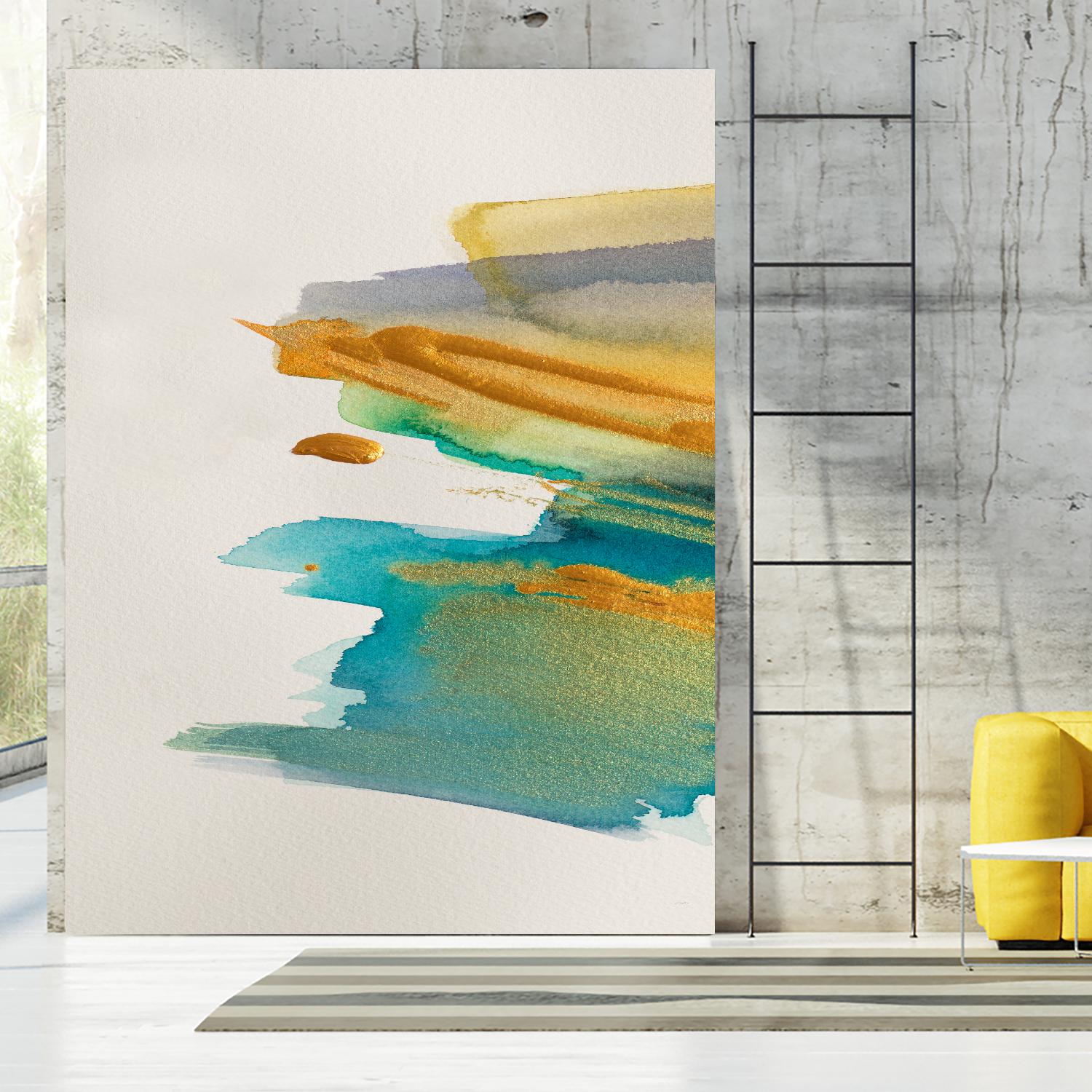 Amber Gold Vertical I by Lanie Loreth on GIANT ART - gold abstract