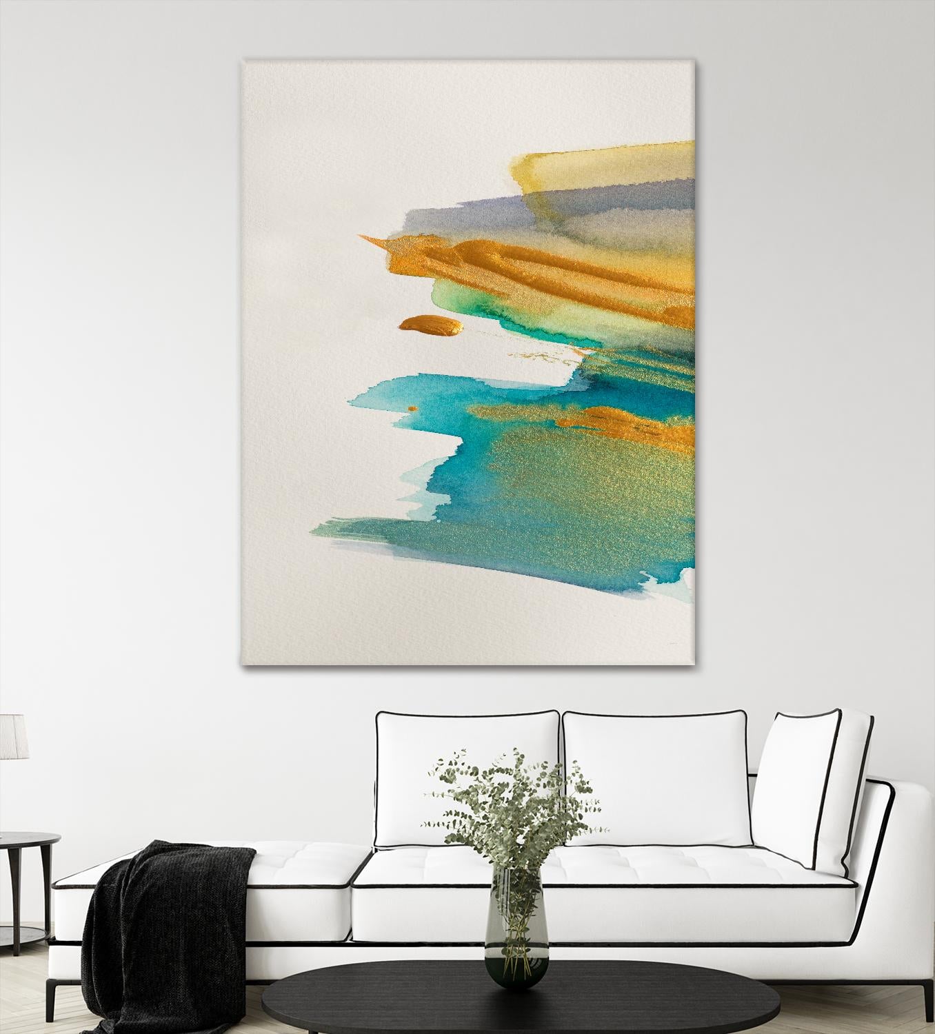 Amber Gold Vertical I by Lanie Loreth on GIANT ART - gold abstract
