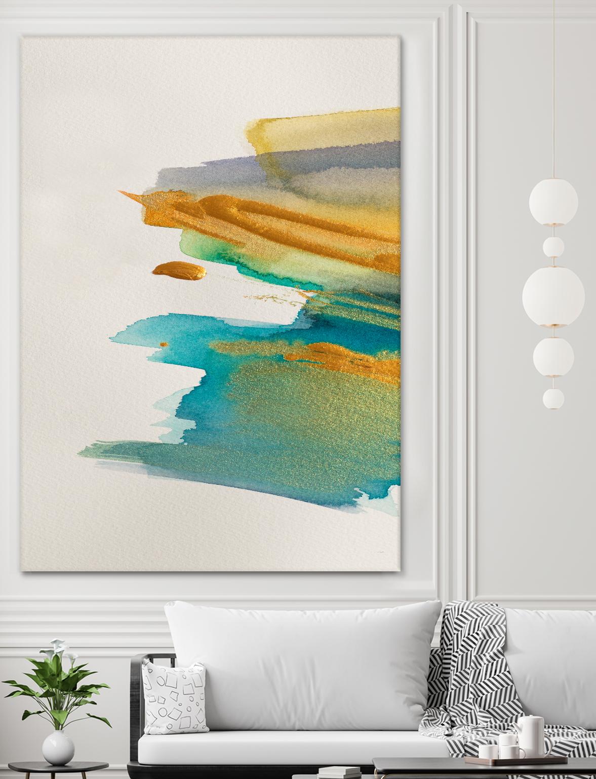 Amber Gold Vertical I by Lanie Loreth on GIANT ART - gold abstract