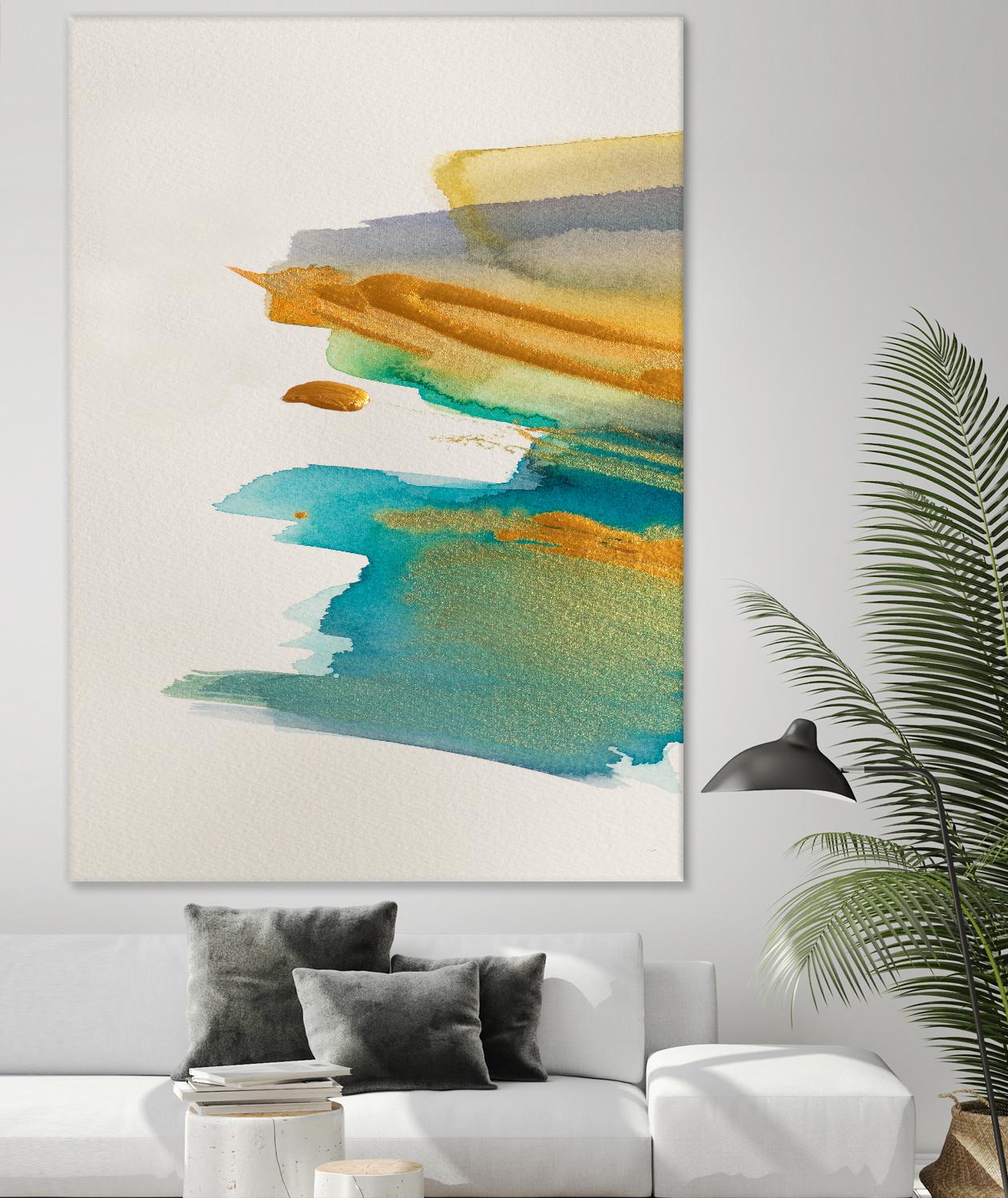 Amber Gold Vertical I by Lanie Loreth on GIANT ART - gold abstract