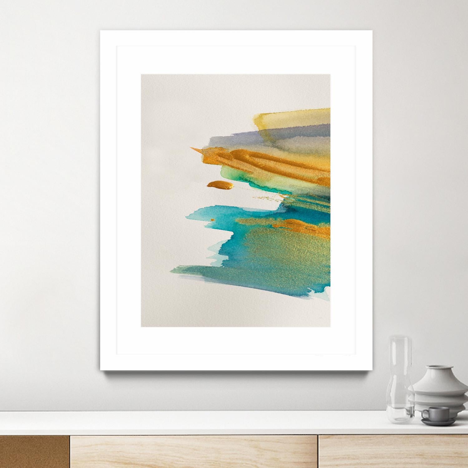 Amber Gold Vertical I by Lanie Loreth on GIANT ART - gold abstract