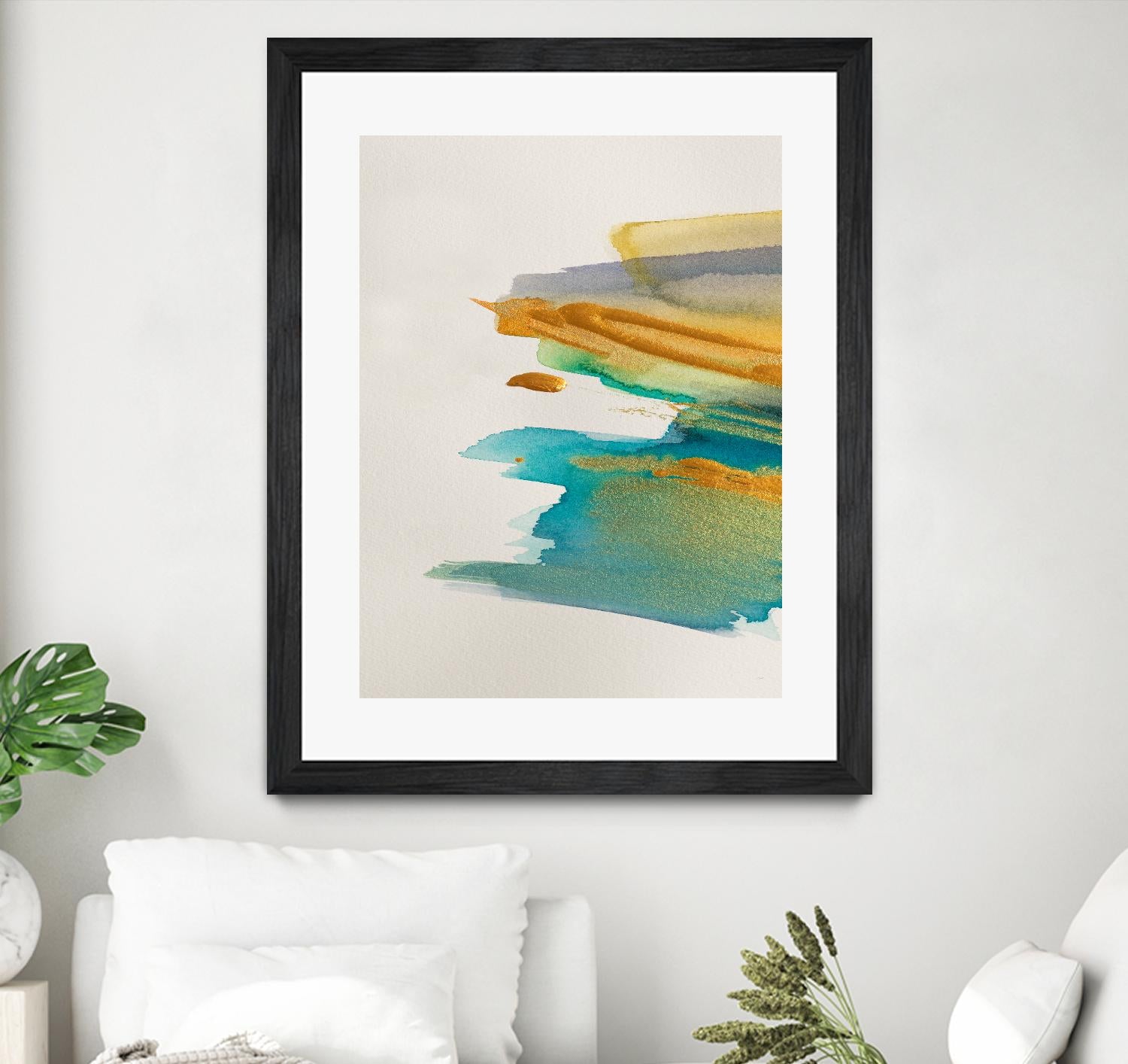 Amber Gold Vertical I by Lanie Loreth on GIANT ART - gold abstract