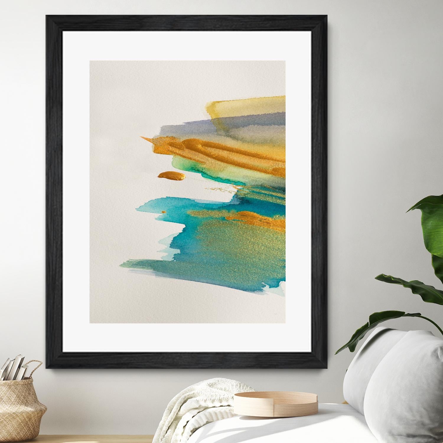 Amber Gold Vertical I by Lanie Loreth on GIANT ART - gold abstract