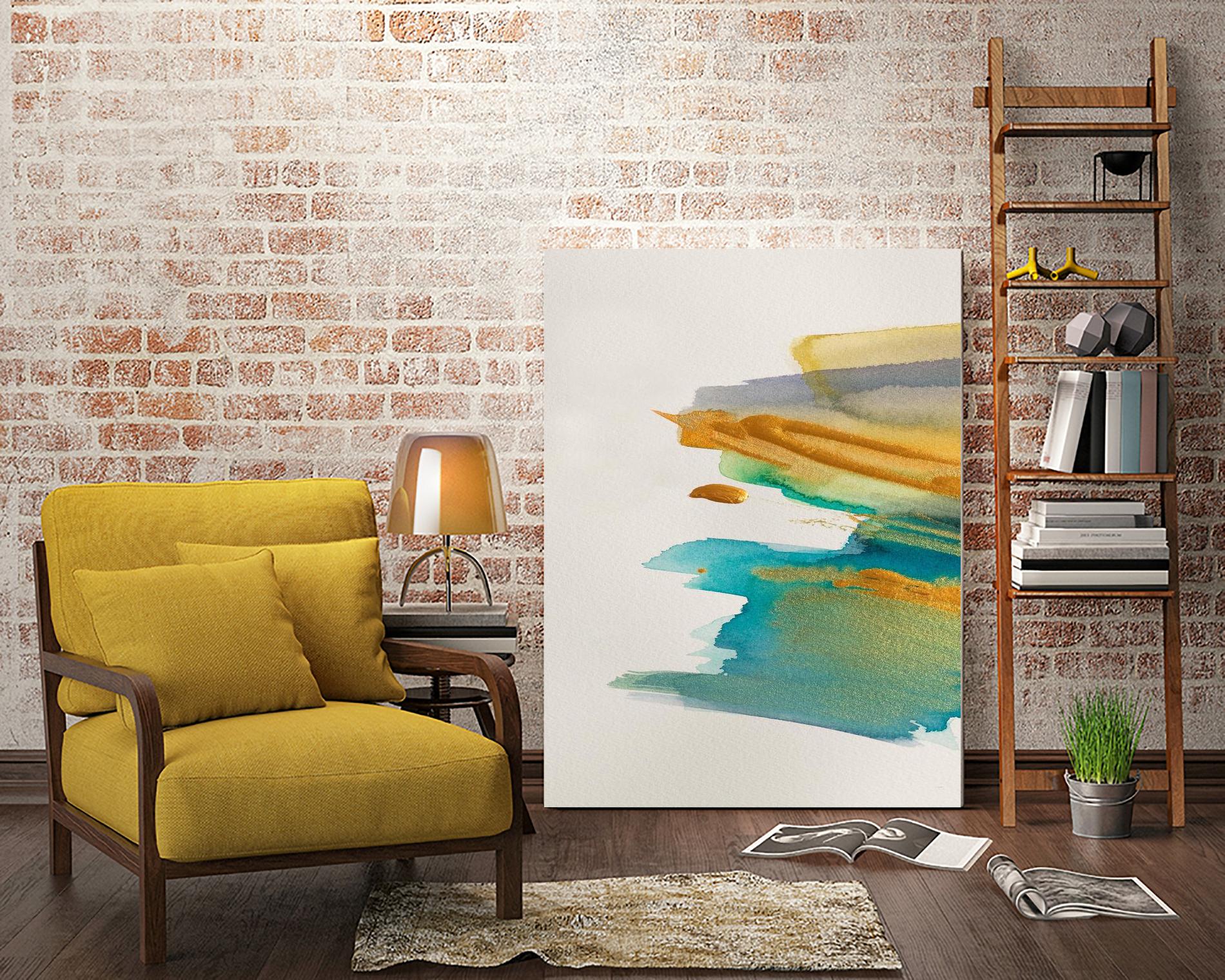 Amber Gold Vertical I by Lanie Loreth on GIANT ART - gold abstract