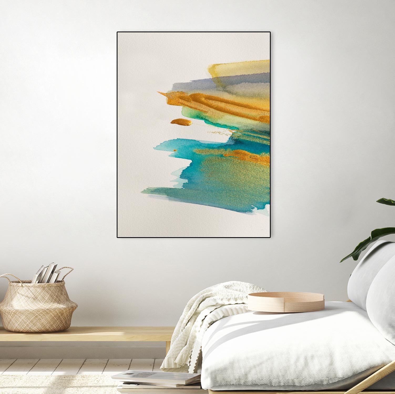 Amber Gold Vertical I by Lanie Loreth on GIANT ART - gold abstract