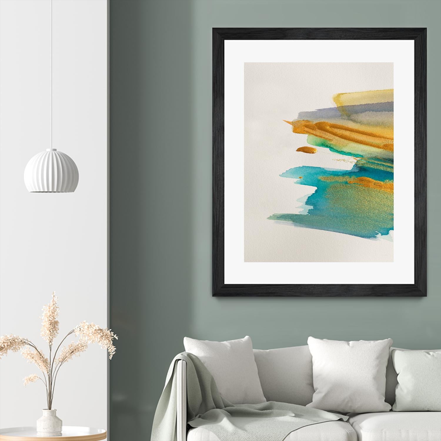 Amber Gold Vertical I by Lanie Loreth on GIANT ART - gold abstract