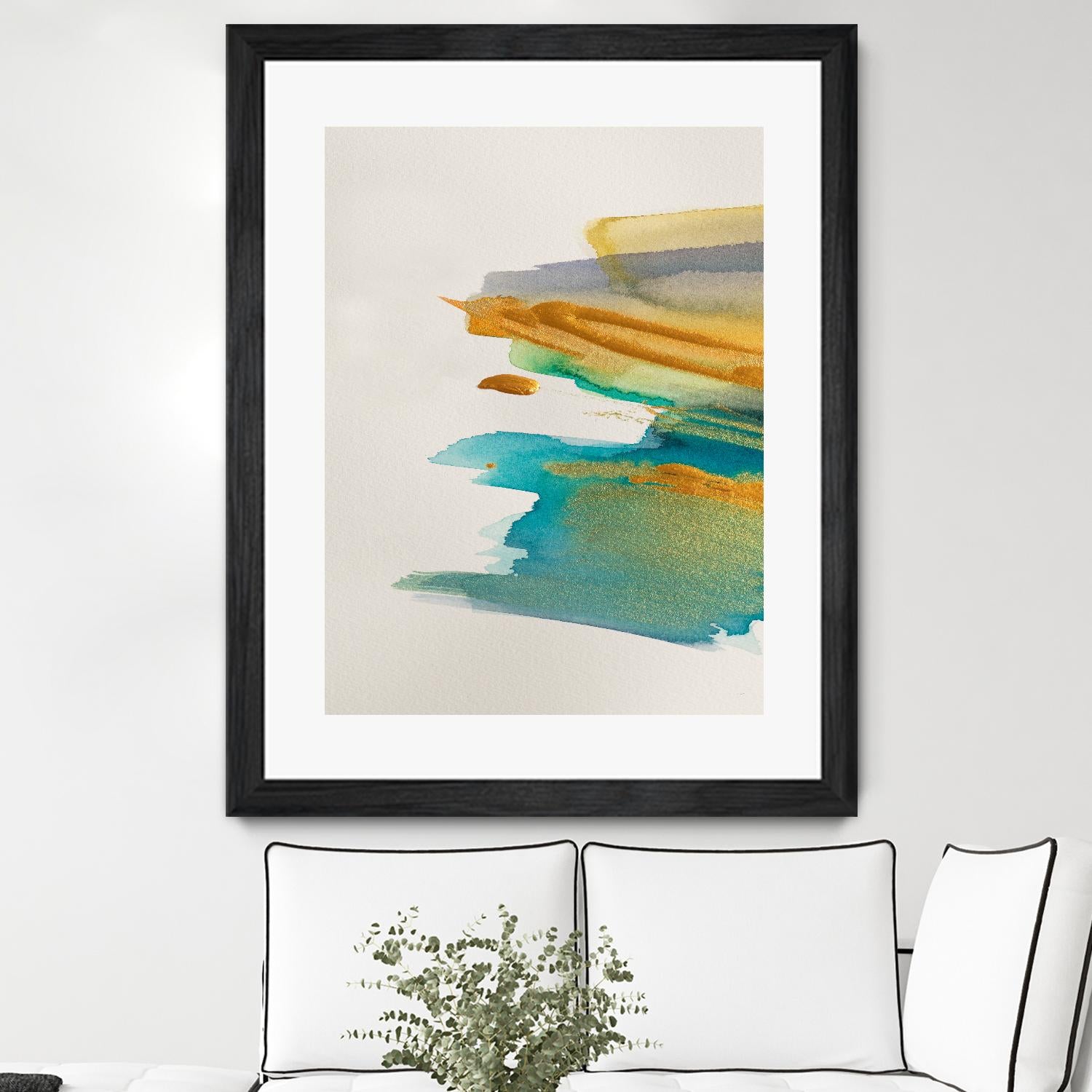 Amber Gold Vertical I by Lanie Loreth on GIANT ART - gold abstract