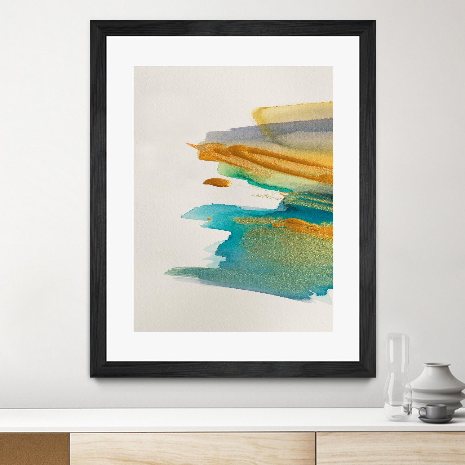 Amber Gold Vertical I by Lanie Loreth on GIANT ART - gold abstract