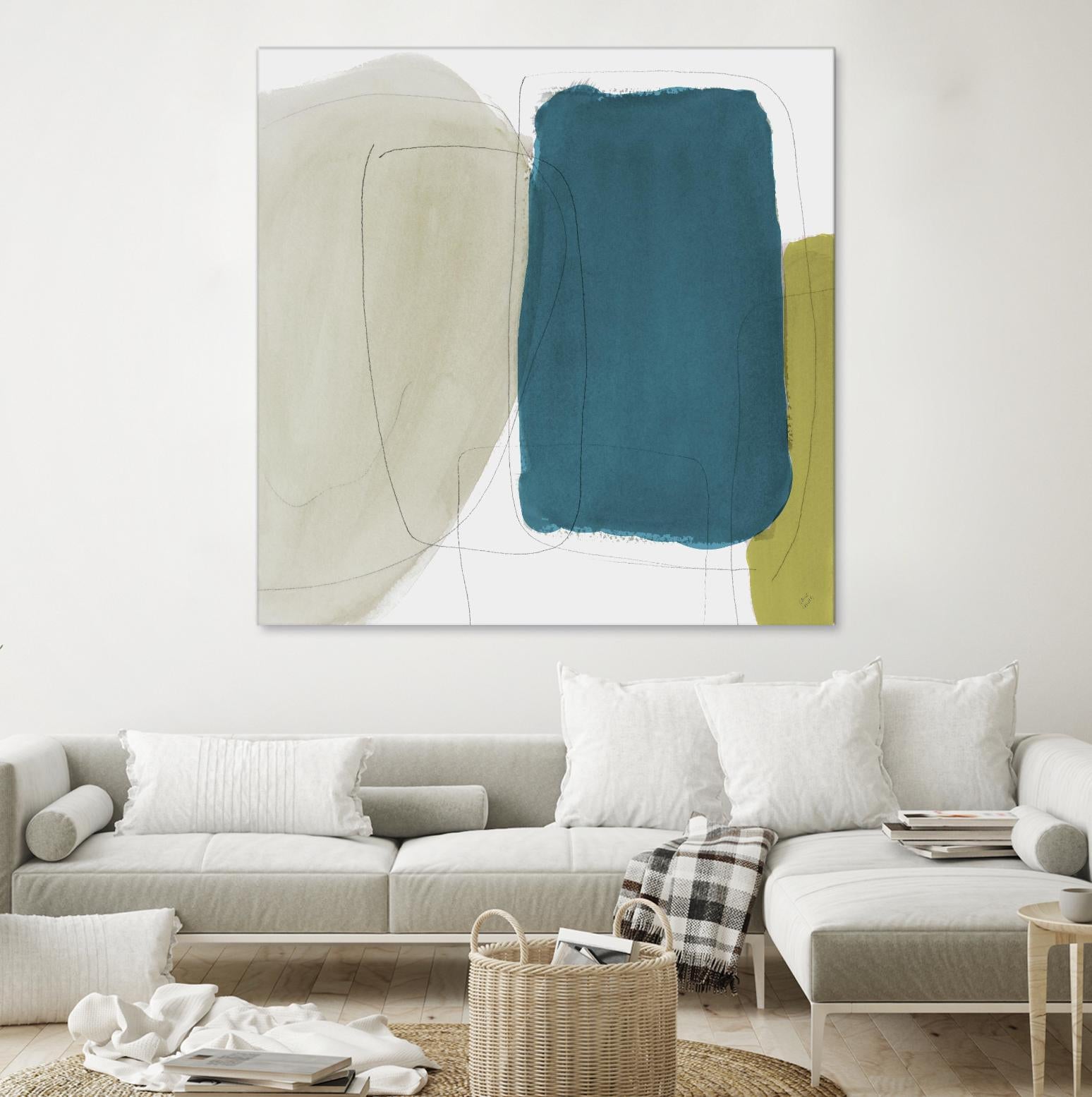 Beige And Navy Abstract by Lanie Loreth on GIANT ART - abstract