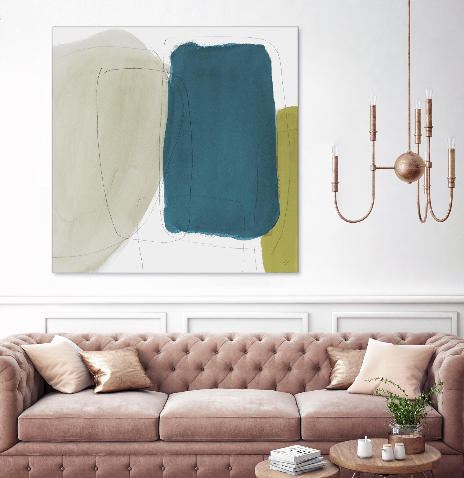 Beige And Navy Abstract by Lanie Loreth on GIANT ART - abstract
