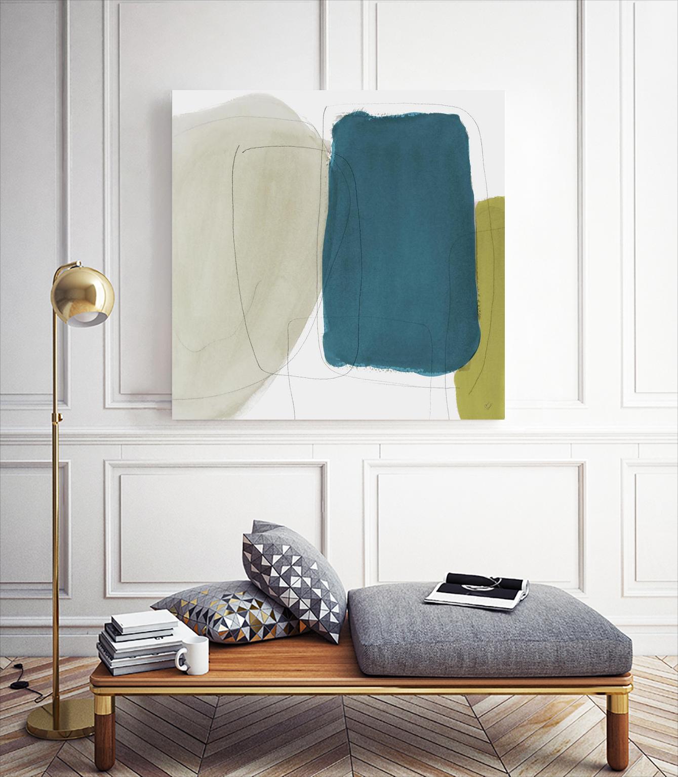 Beige And Navy Abstract by Lanie Loreth on GIANT ART - abstract