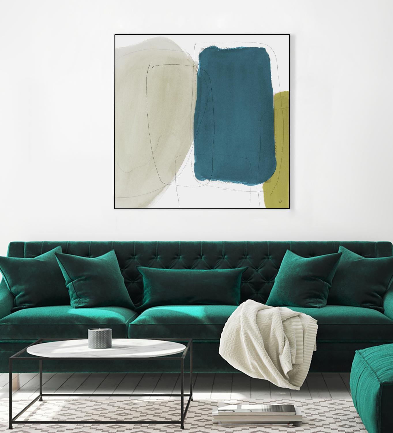 Beige And Navy Abstract by Lanie Loreth on GIANT ART - abstract