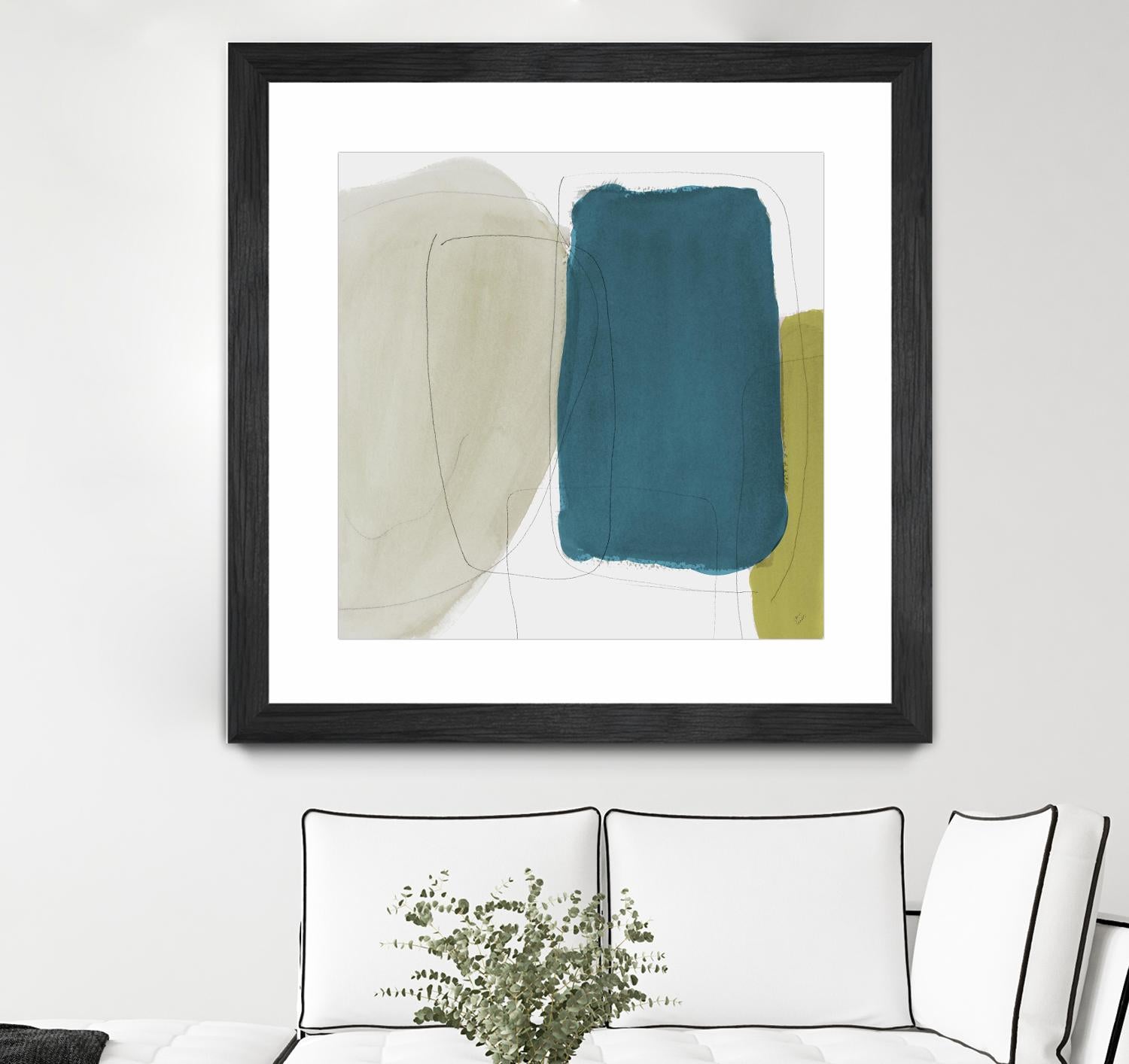 Beige And Navy Abstract by Lanie Loreth on GIANT ART - abstract