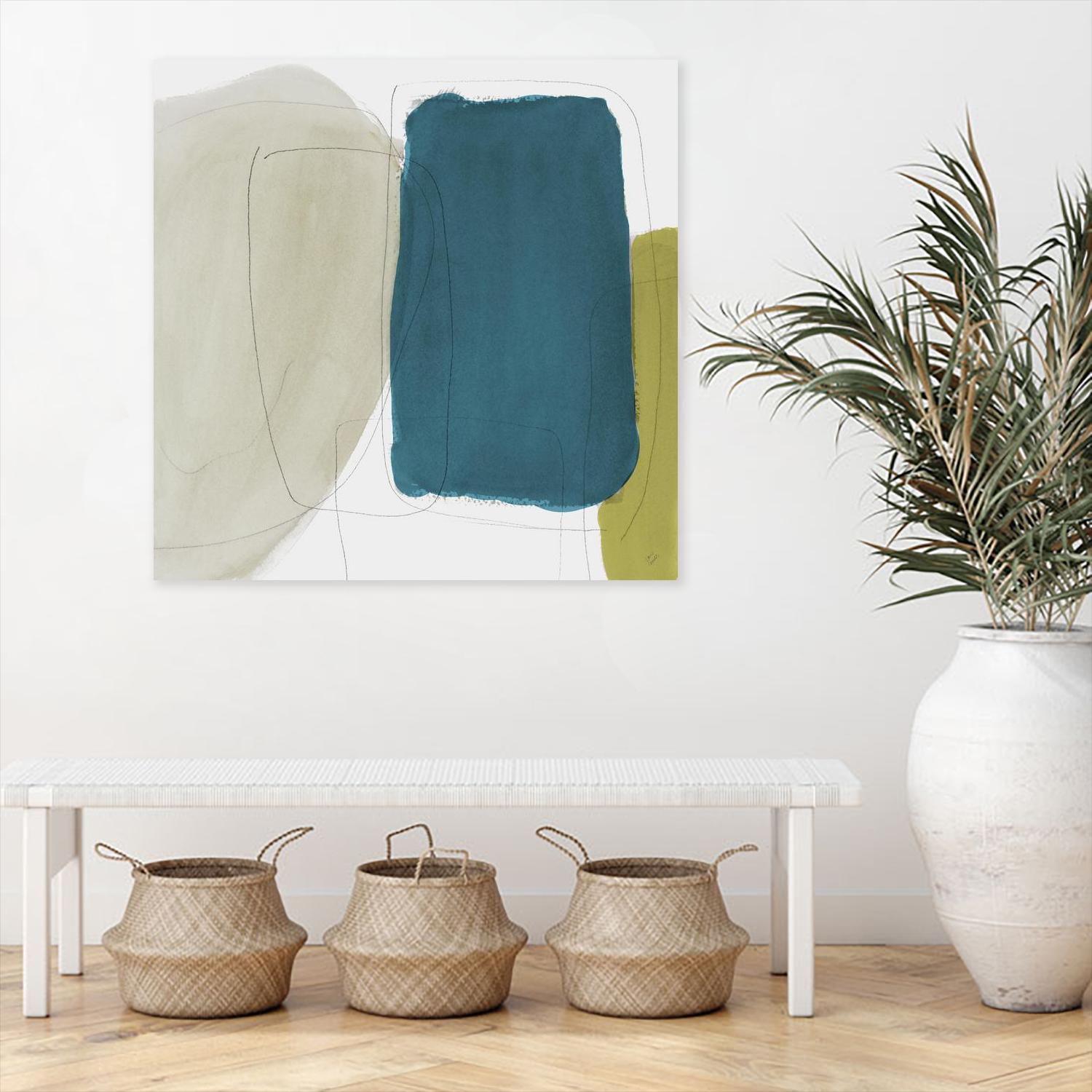 Beige And Navy Abstract by Lanie Loreth on GIANT ART - abstract