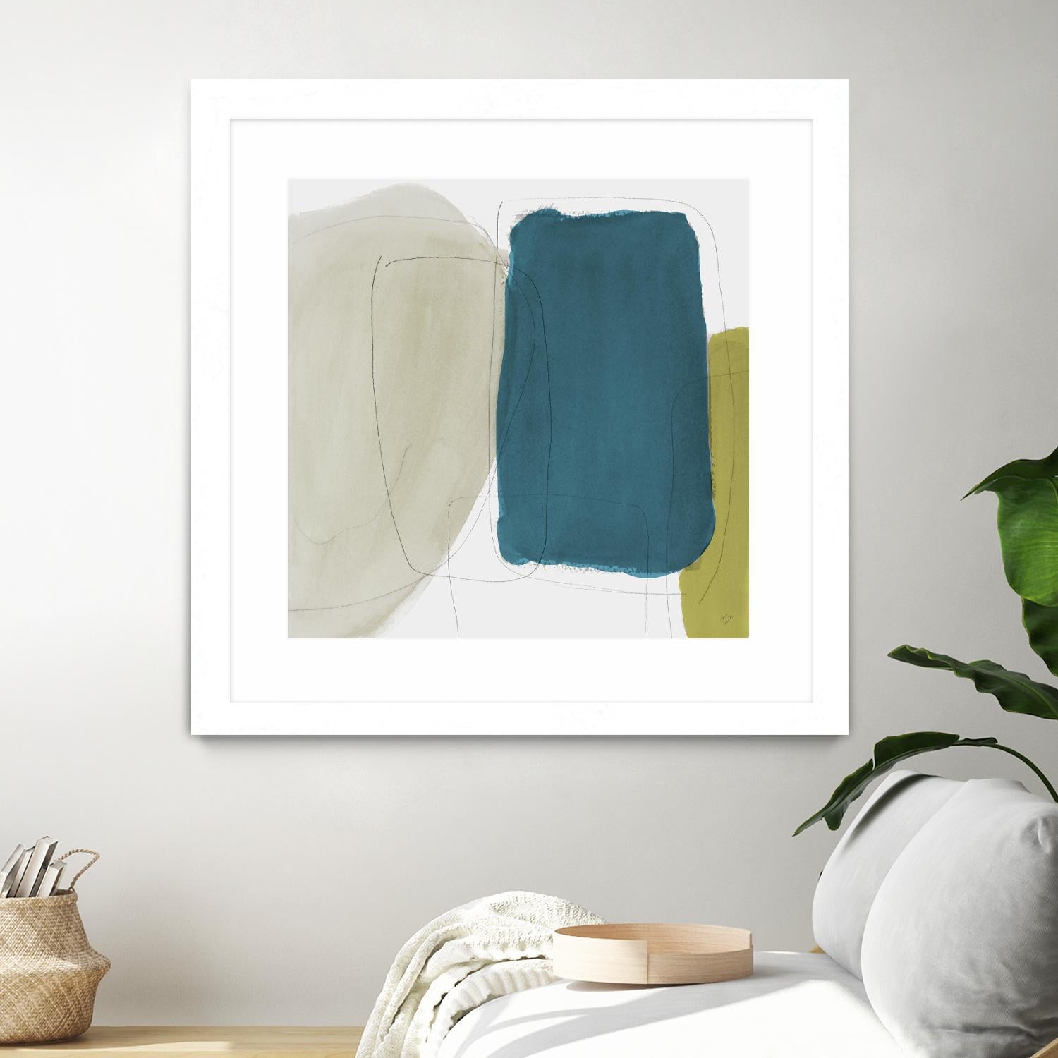 Beige And Navy Abstract by Lanie Loreth on GIANT ART - abstract