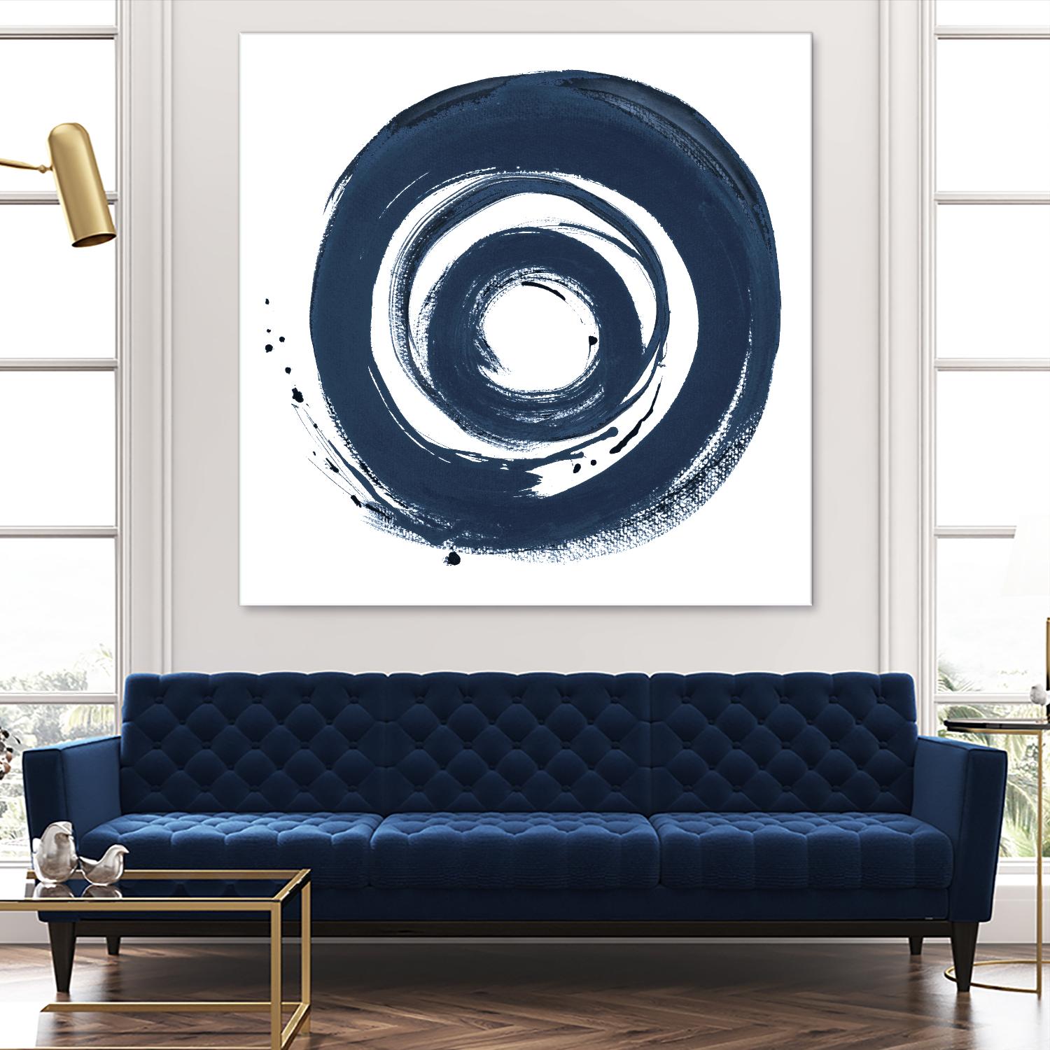 African Navy Circle Abstract by Patricia Pinto on GIANT ART - multi Abstract