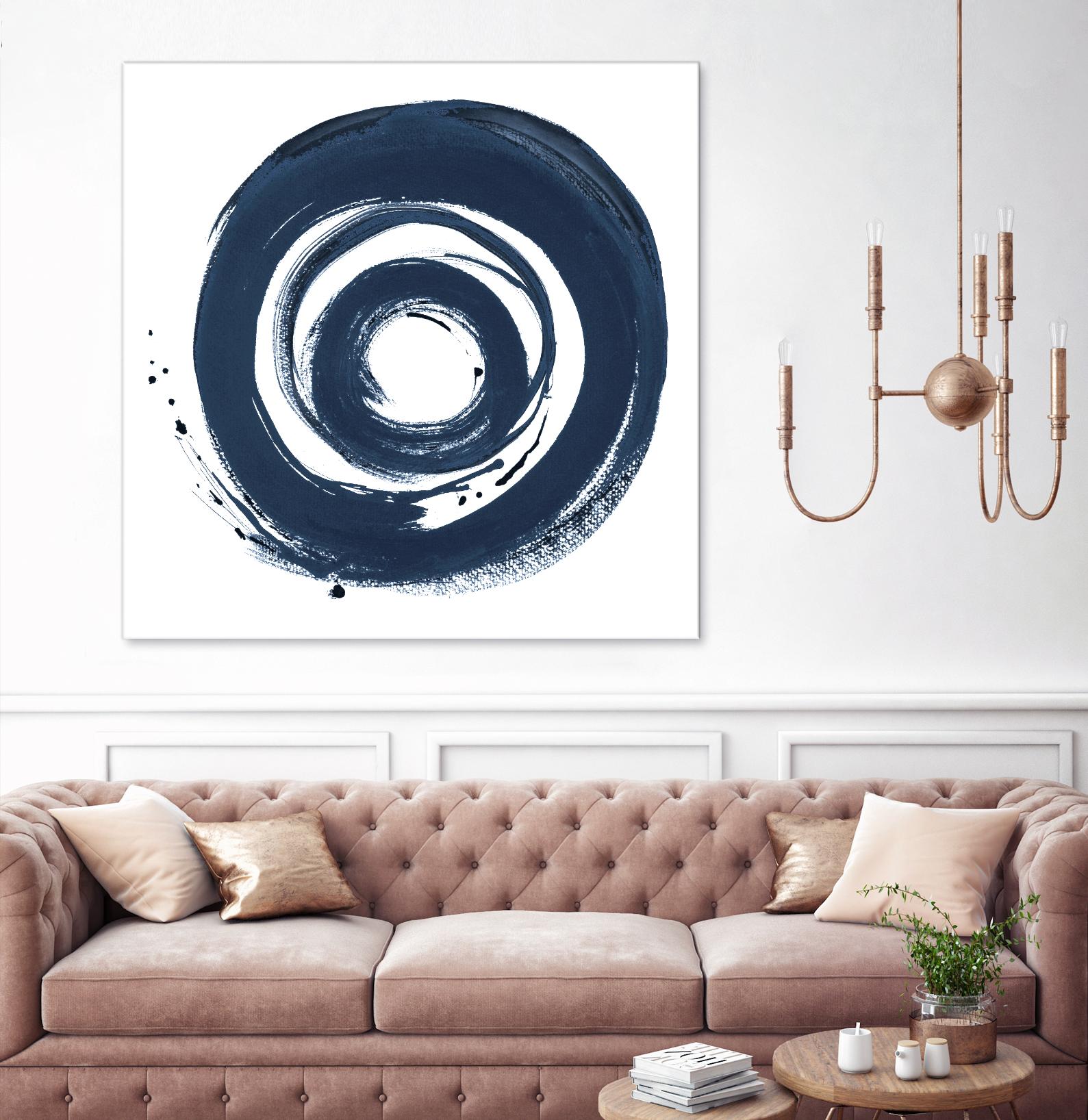 African Navy Circle Abstract by Patricia Pinto on GIANT ART - multi Abstract