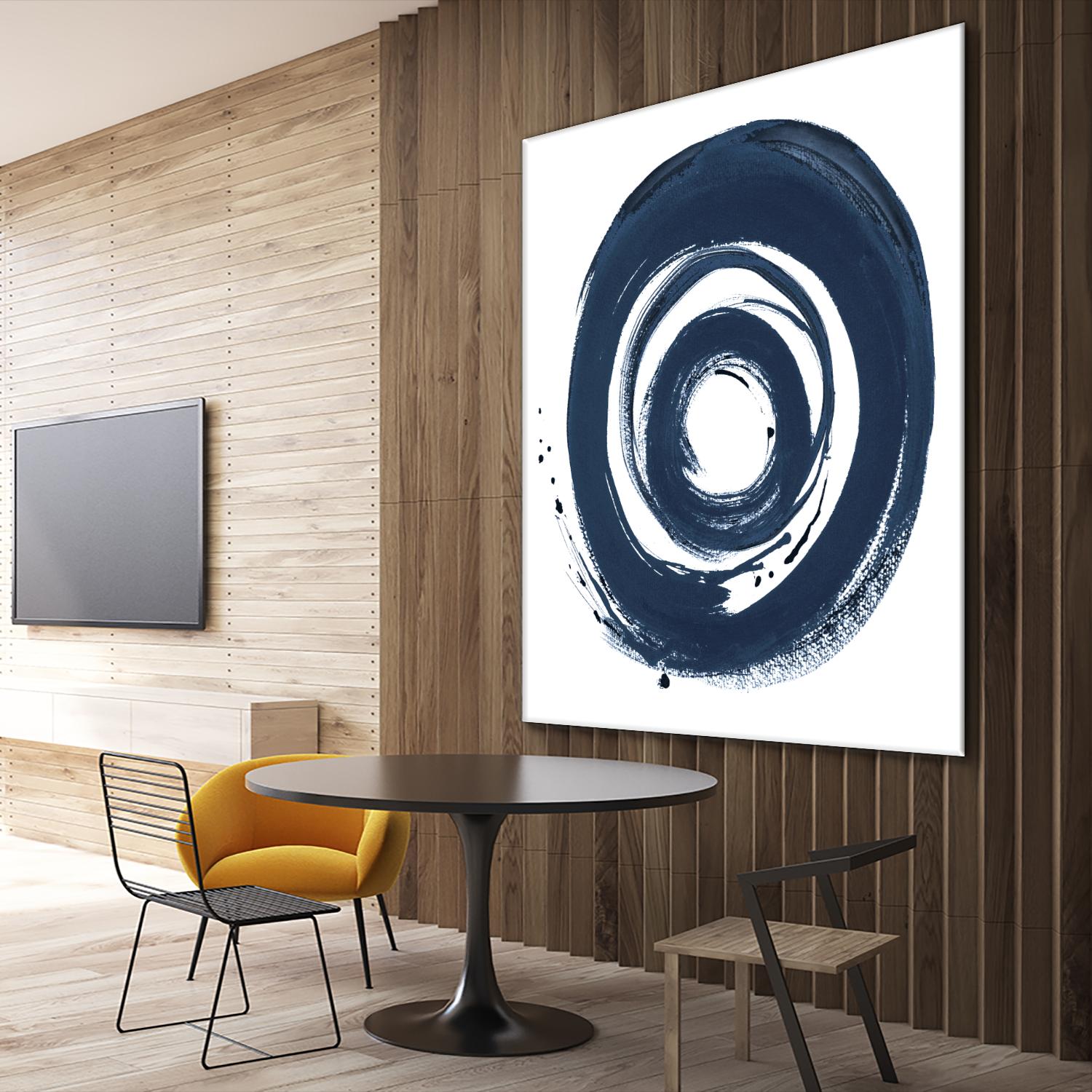 African Navy Circle Abstract by Patricia Pinto on GIANT ART - multi Abstract