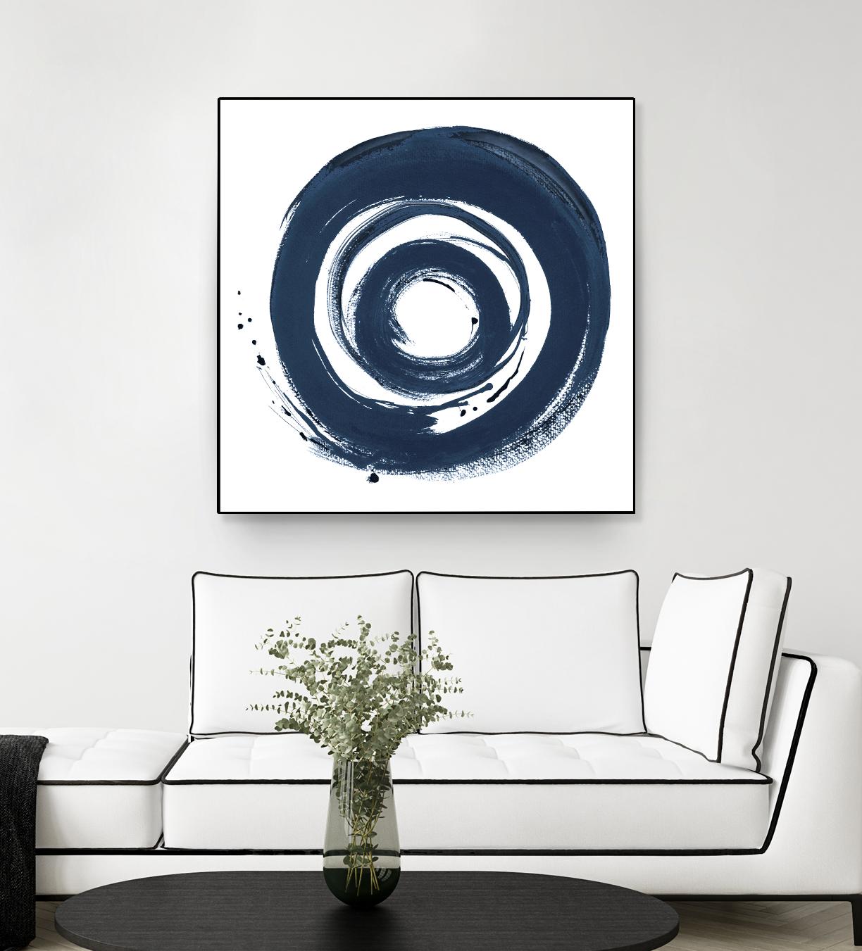 African Navy Circle Abstract by Patricia Pinto on GIANT ART - multi Abstract