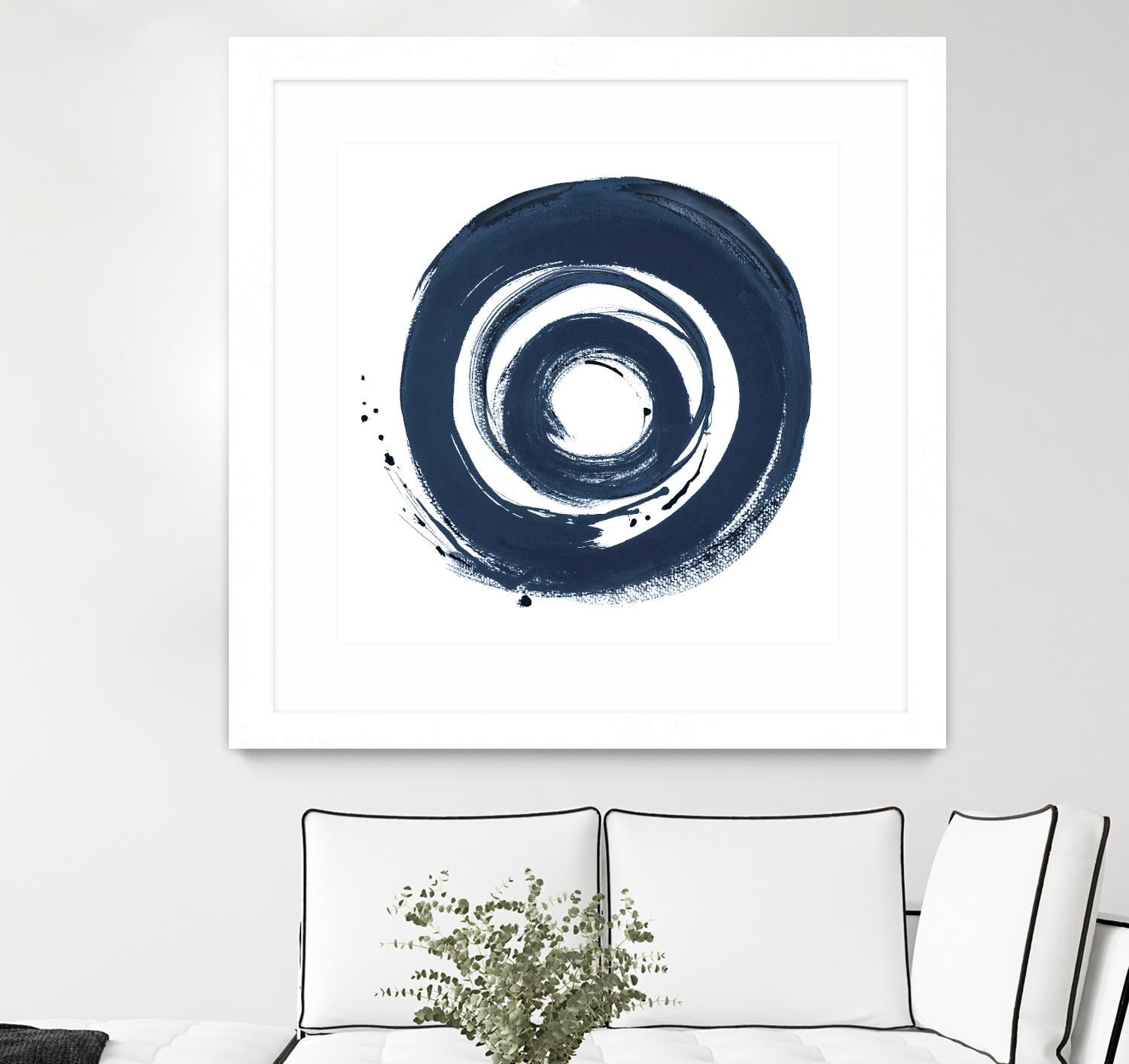African Navy Circle Abstract by Patricia Pinto on GIANT ART - multi Abstract