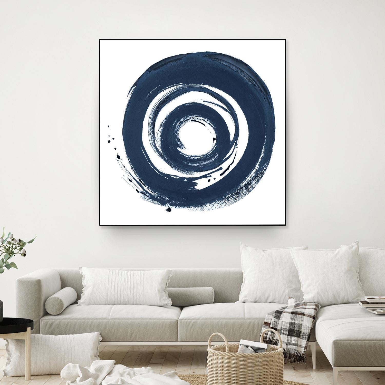 African Navy Circle Abstract by Patricia Pinto on GIANT ART - multi Abstract
