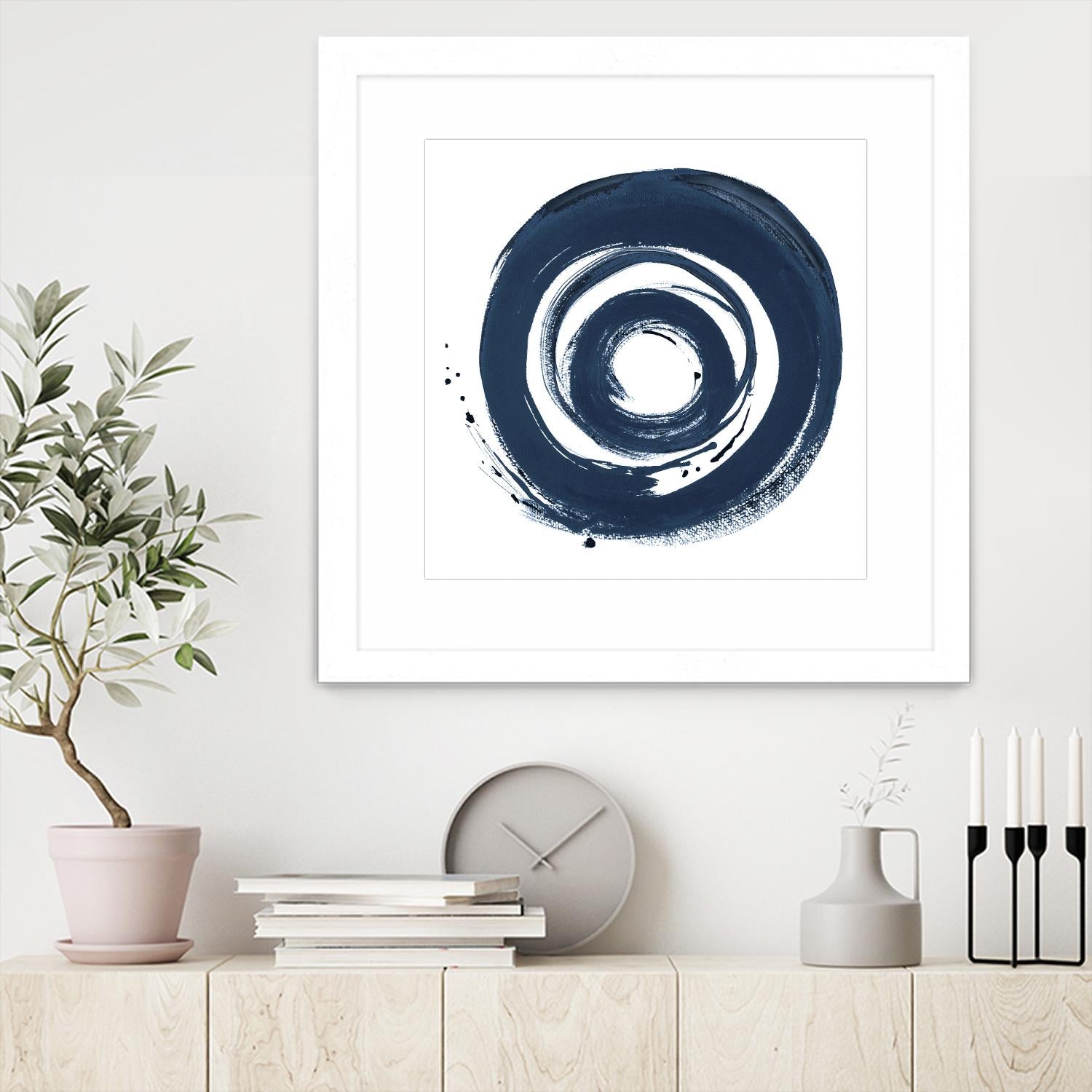 African Navy Circle Abstract by Patricia Pinto on GIANT ART - multi Abstract