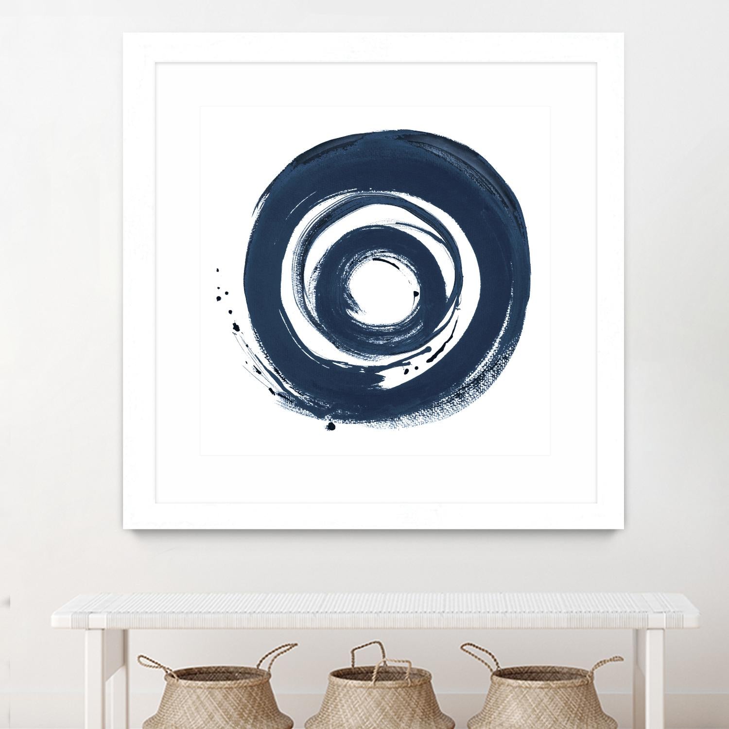 African Navy Circle Abstract by Patricia Pinto on GIANT ART - multi Abstract