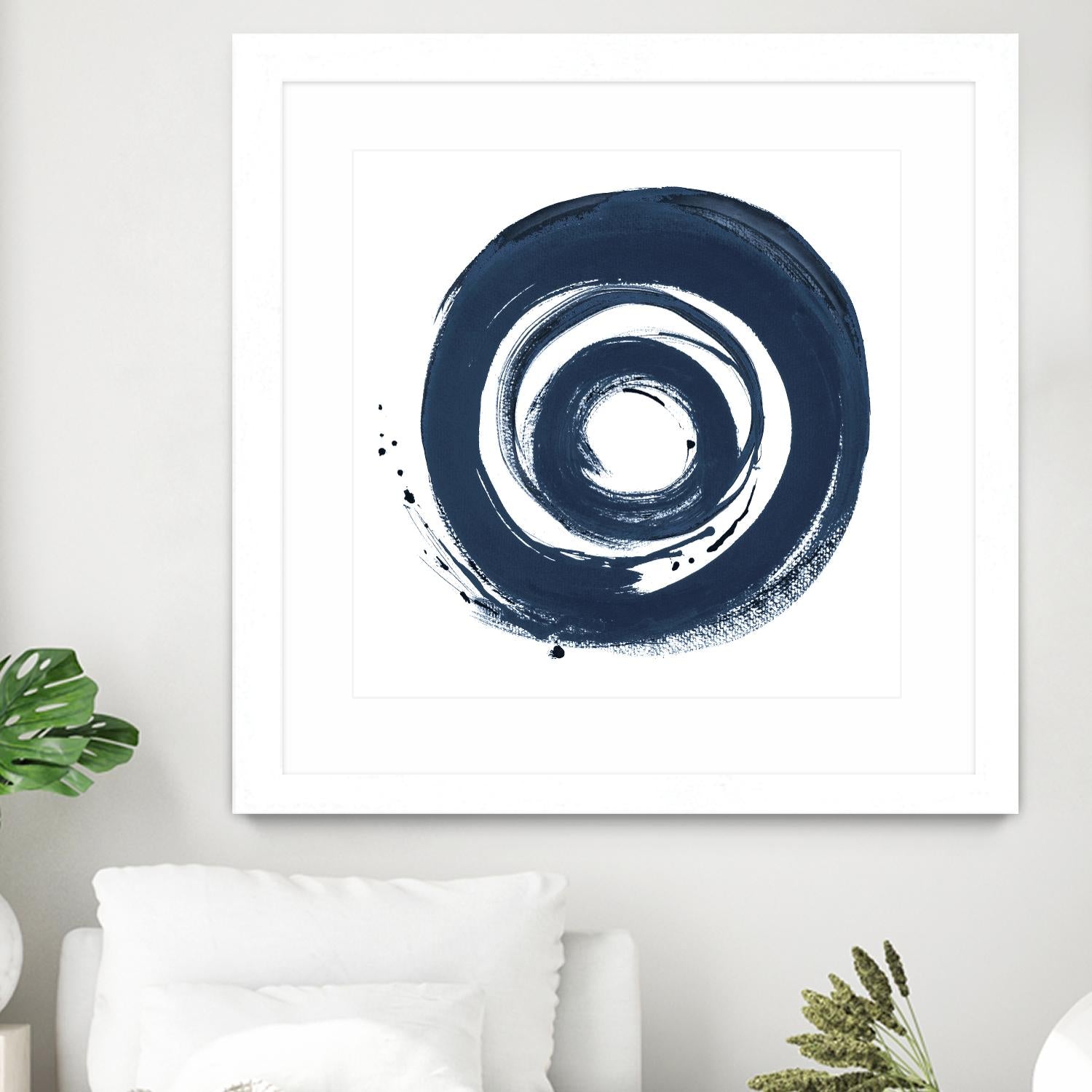 African Navy Circle Abstract by Patricia Pinto on GIANT ART - multi Abstract