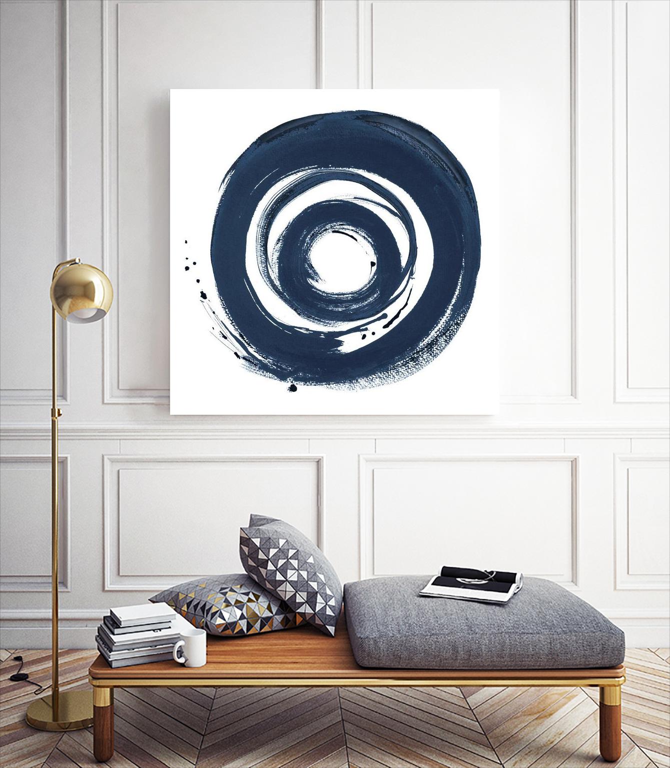 African Navy Circle Abstract by Patricia Pinto on GIANT ART - multi Abstract
