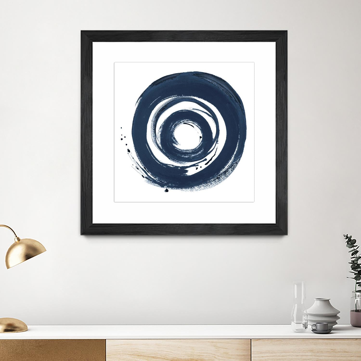 African Navy Circle Abstract by Patricia Pinto on GIANT ART - multi Abstract