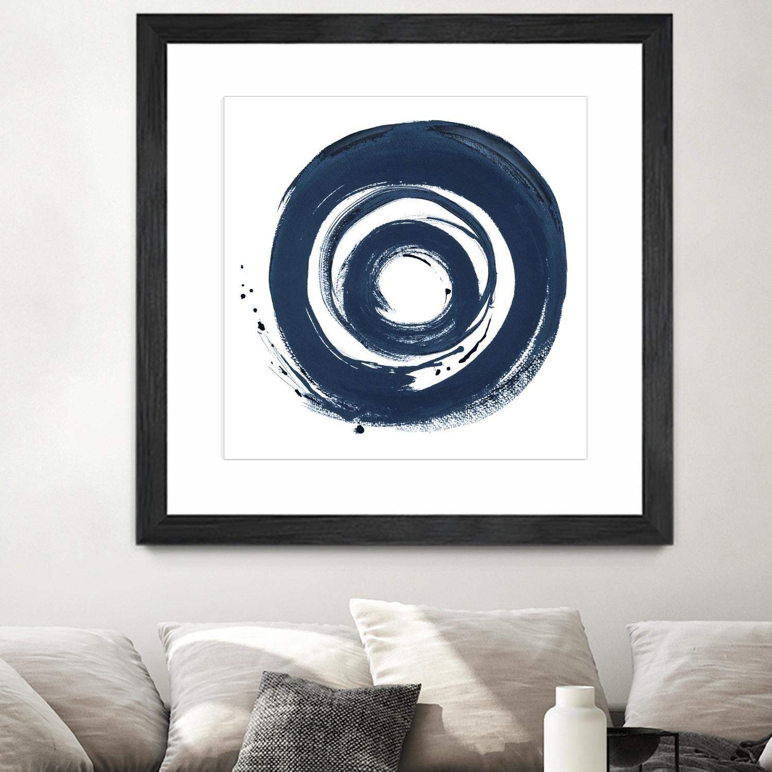 African Navy Circle Abstract by Patricia Pinto on GIANT ART - multi Abstract
