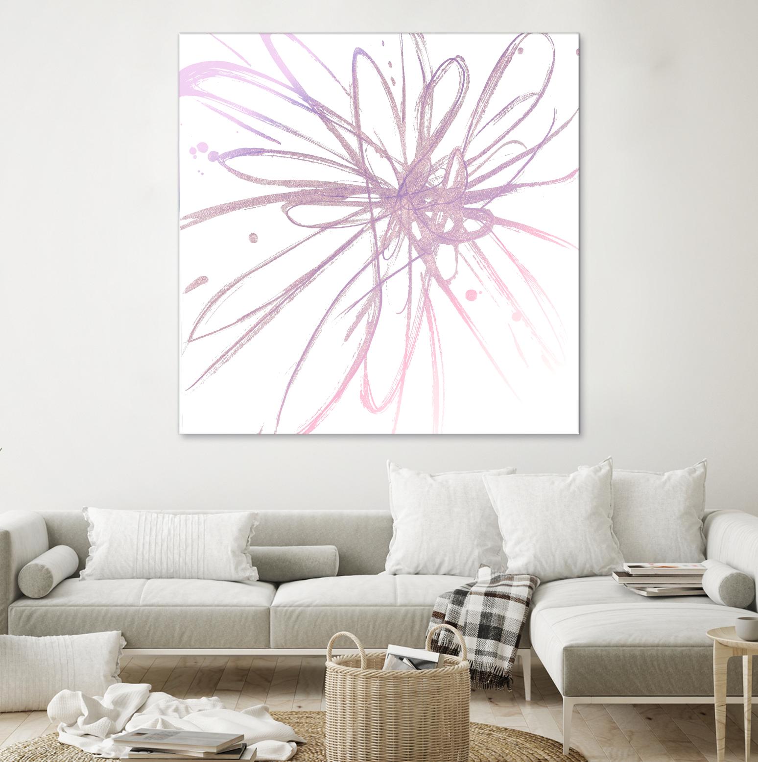 Pink Burst I by L. Hewitt on GIANT ART - multi abstract