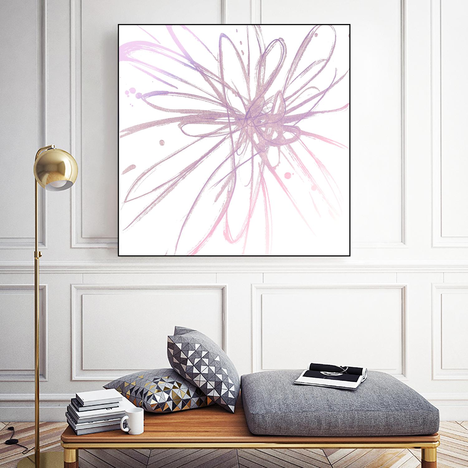 Pink Burst I by L. Hewitt on GIANT ART - multi abstract