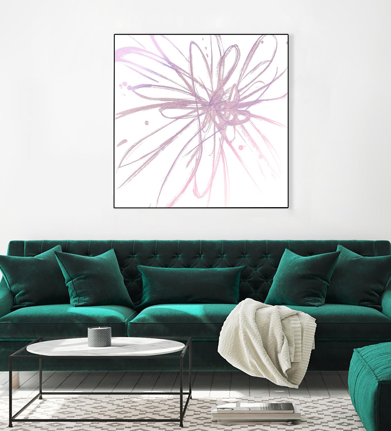 Pink Burst I by L. Hewitt on GIANT ART - multi abstract