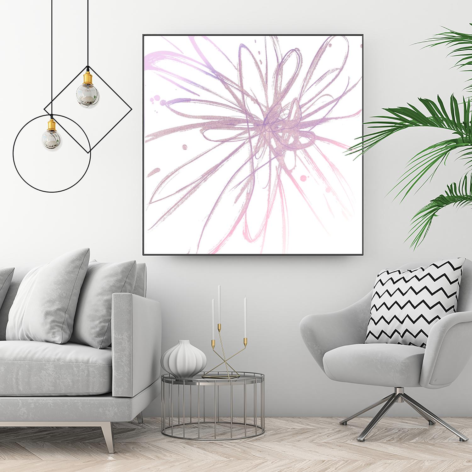 Pink Burst I by L. Hewitt on GIANT ART - multi abstract