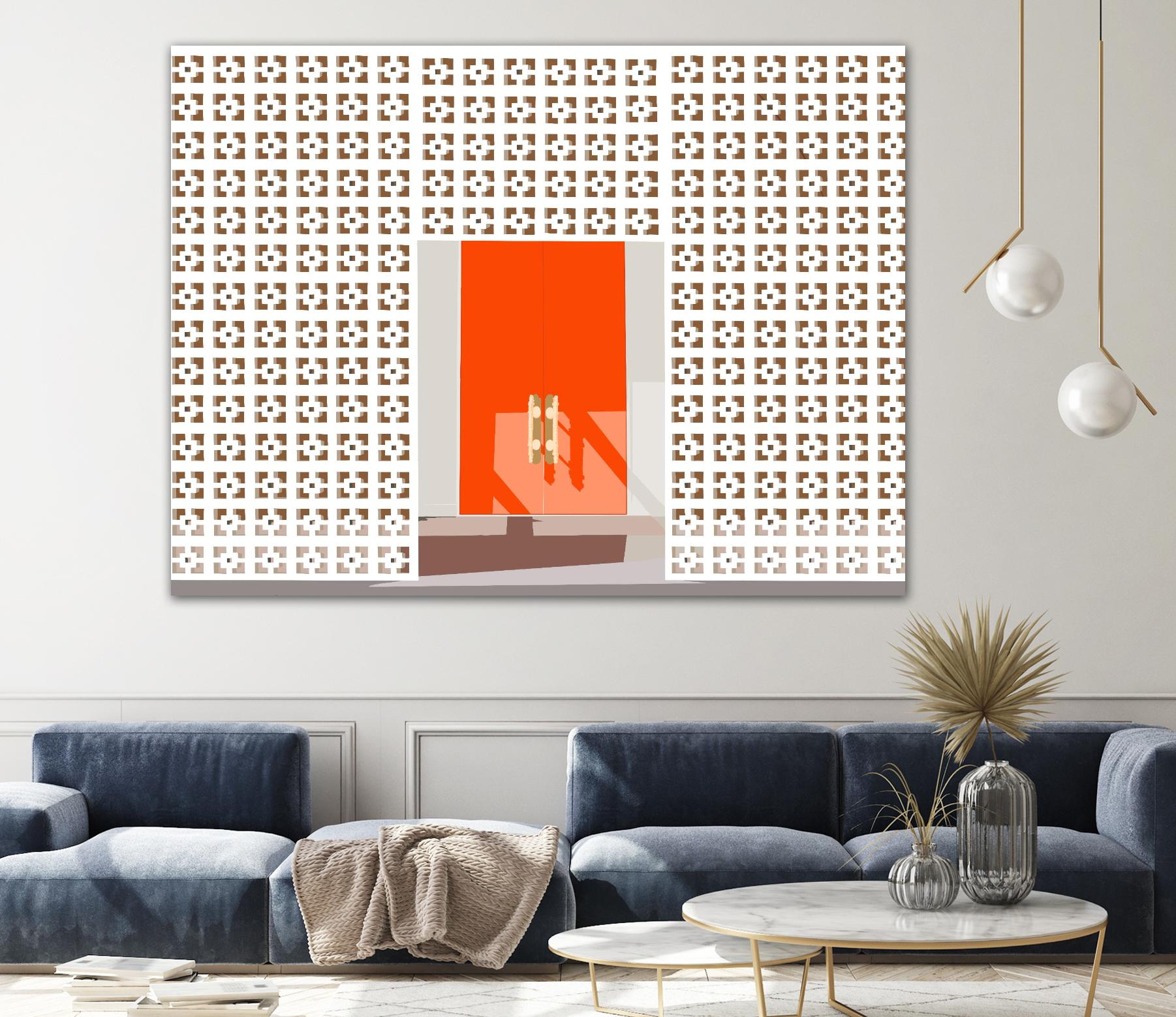 Mid Century Modern Front Door by Jen Bucheli on GIANT ART - decorative