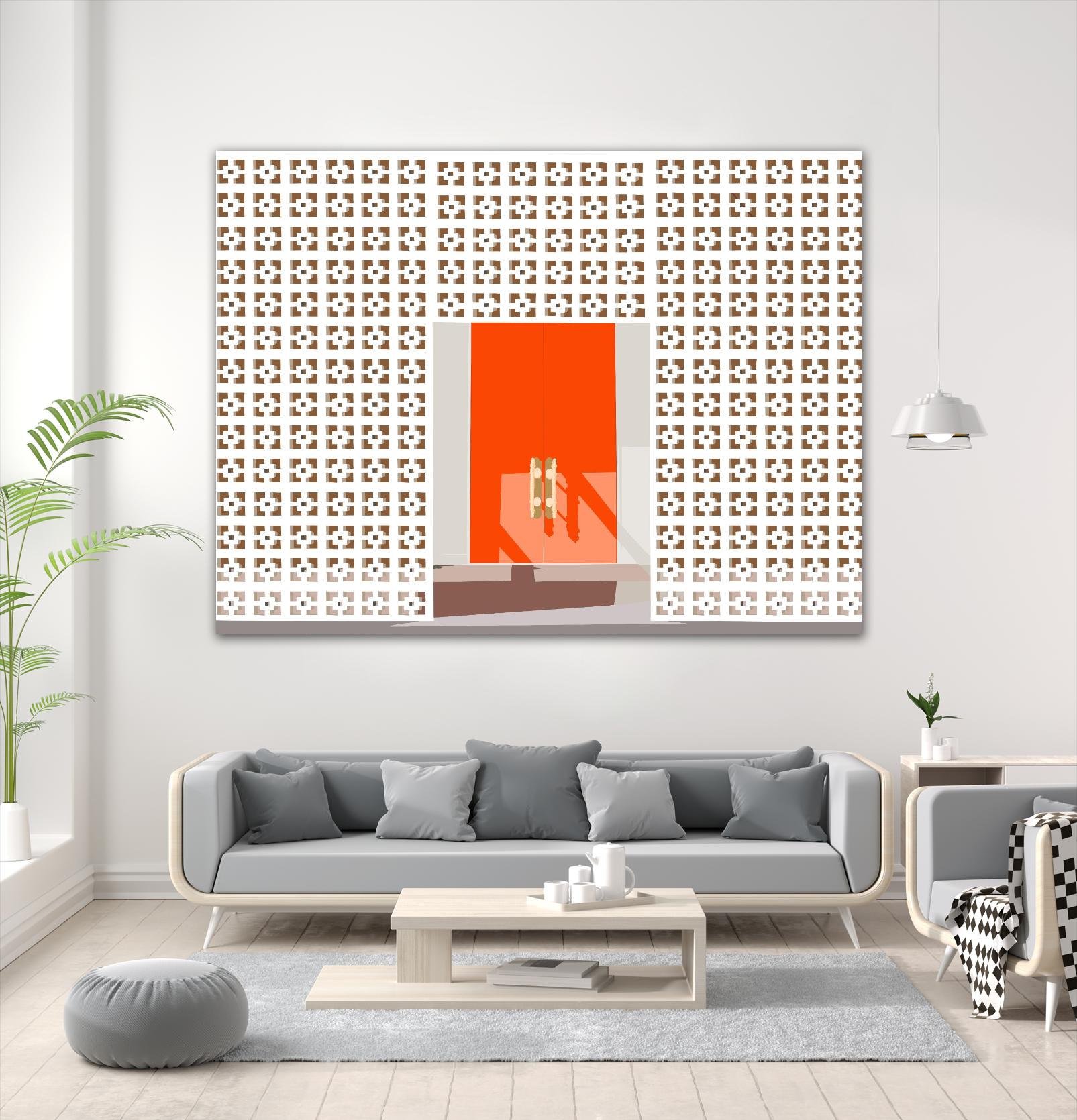 Mid Century Modern Front Door by Jen Bucheli on GIANT ART - decorative