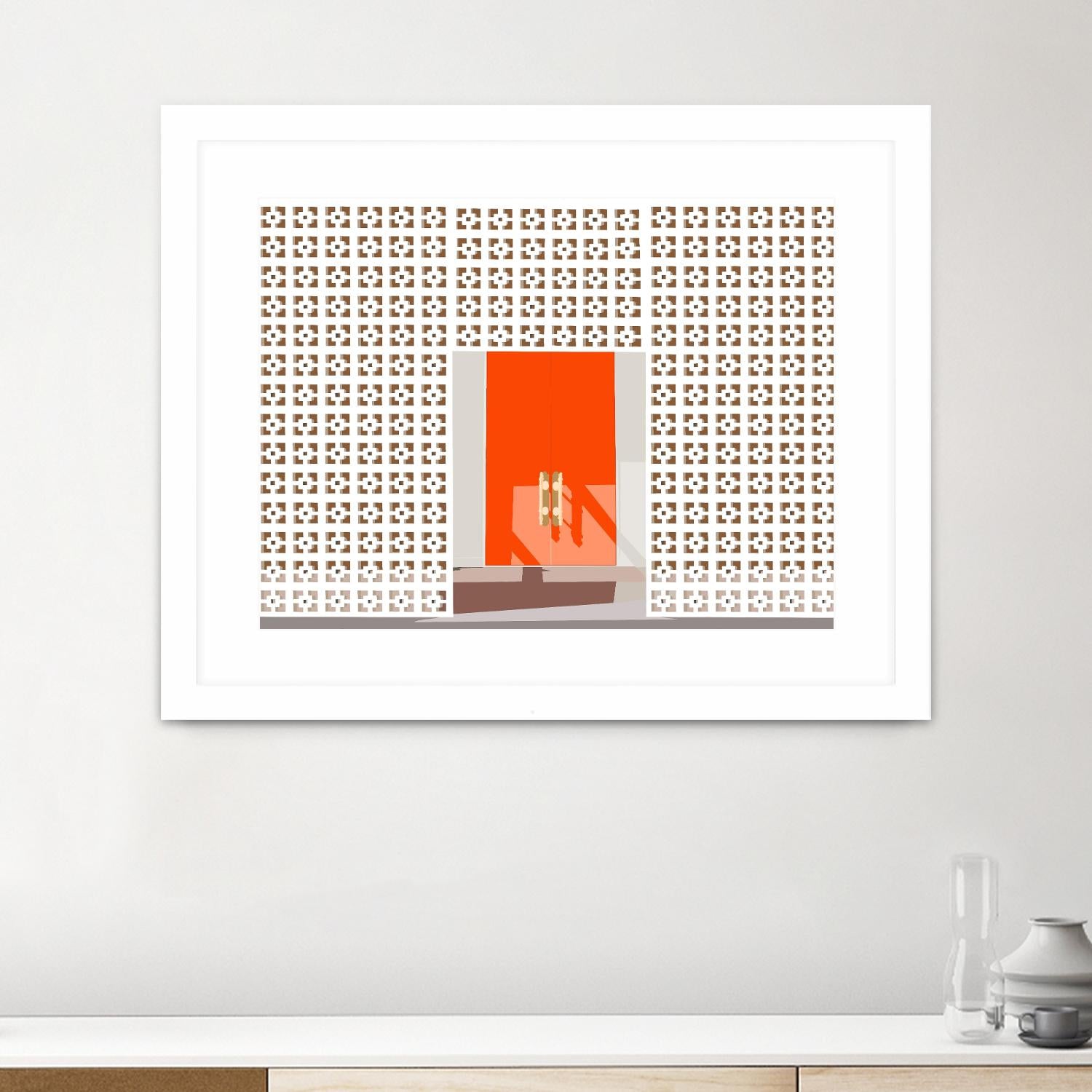 Mid Century Modern Front Door by Jen Bucheli on GIANT ART - decorative