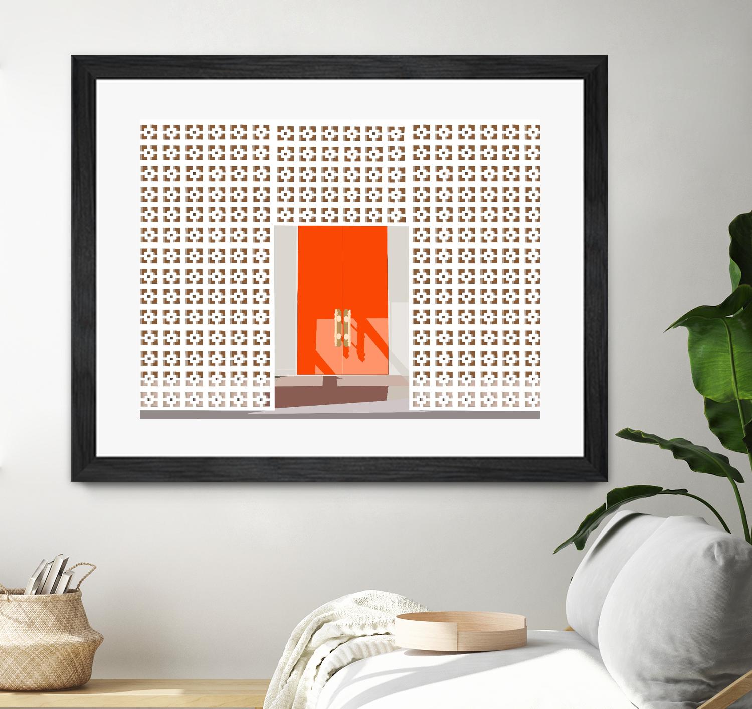 Mid Century Modern Front Door by Jen Bucheli on GIANT ART - decorative