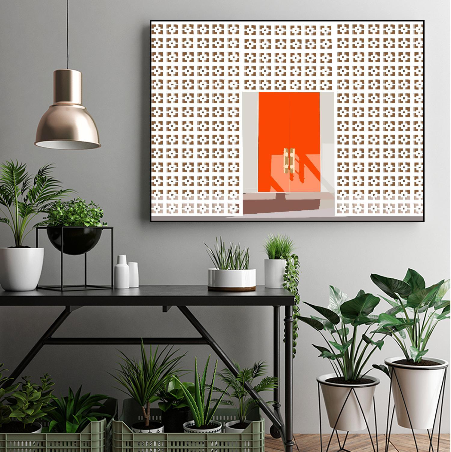 Mid Century Modern Front Door by Jen Bucheli on GIANT ART - decorative