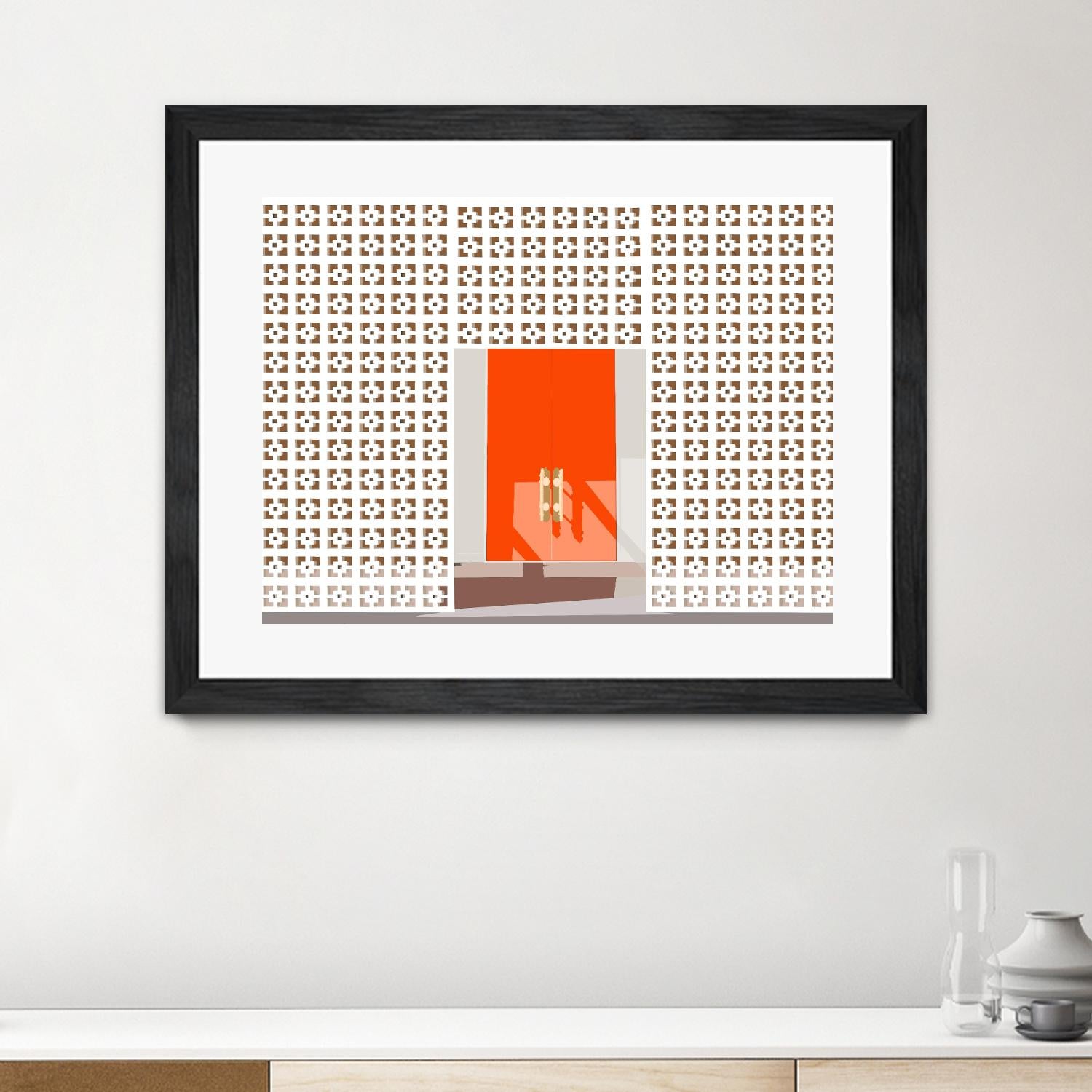 Mid Century Modern Front Door by Jen Bucheli on GIANT ART - decorative