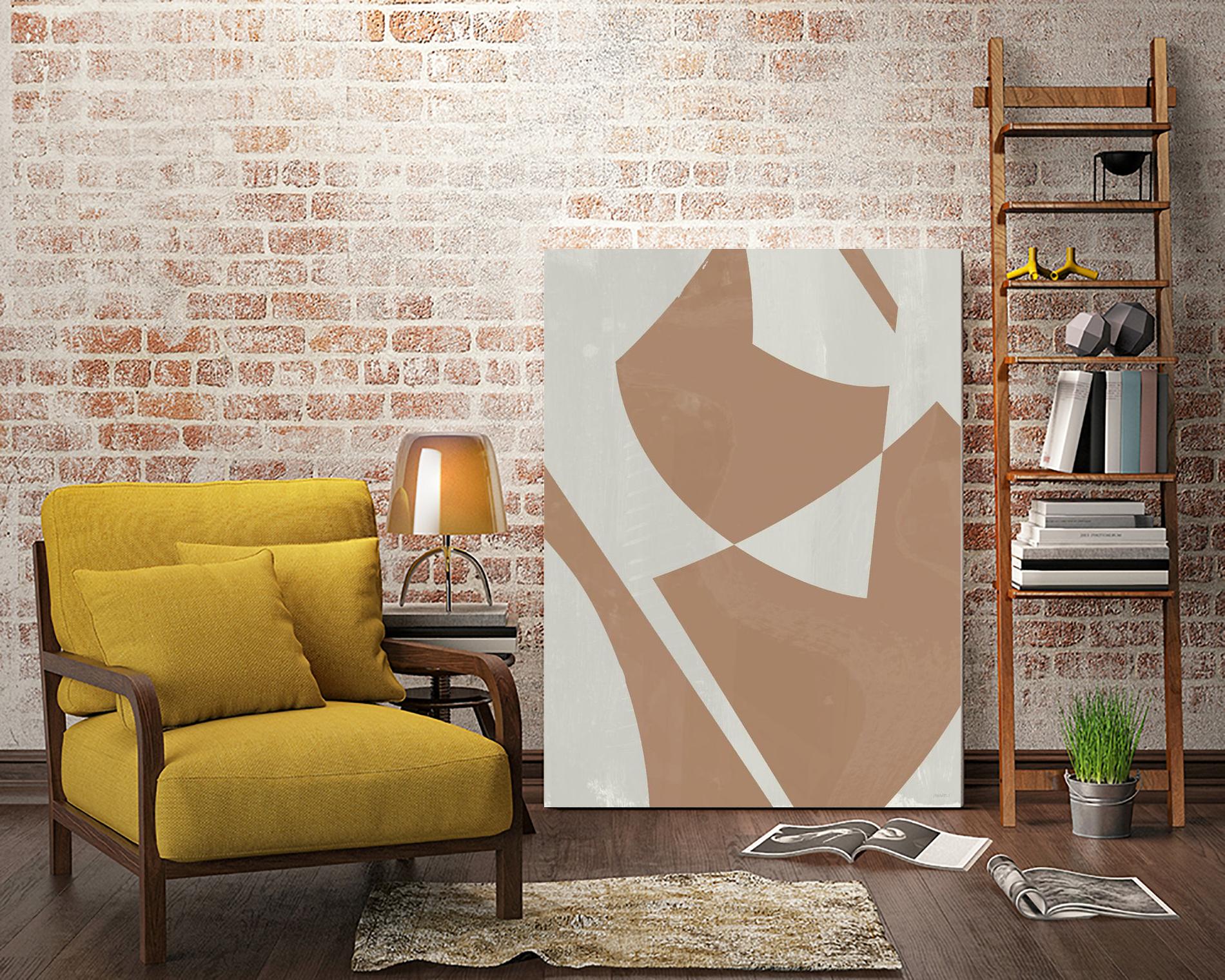 Beige Machine Abstract by Dan Meneely on GIANT ART - beige Abstract