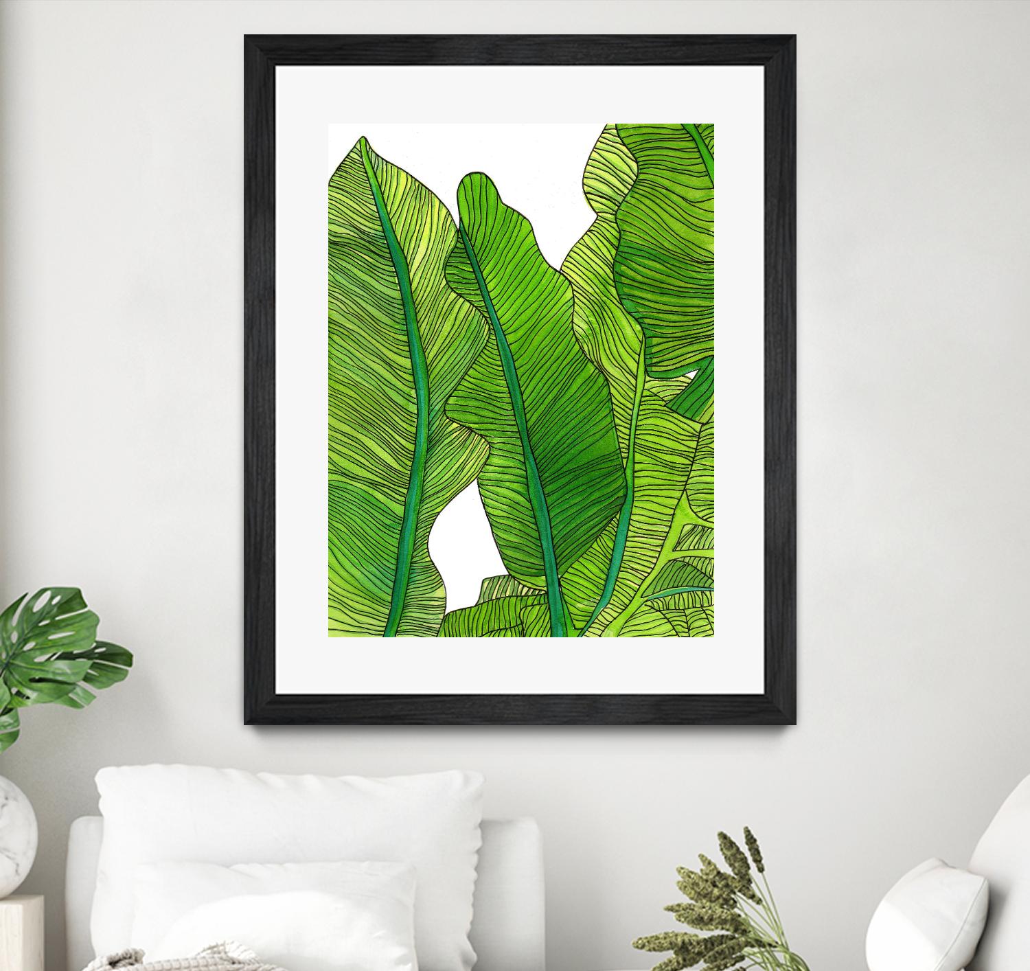Jungle Leaves by Jen Bucheli on GIANT ART - floral leaves