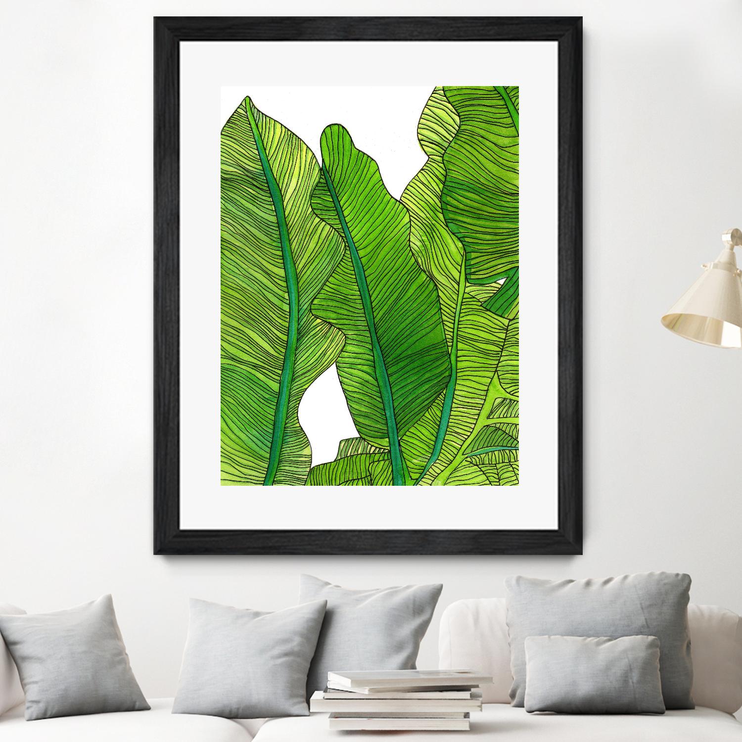 Jungle Leaves by Jen Bucheli on GIANT ART - floral leaves