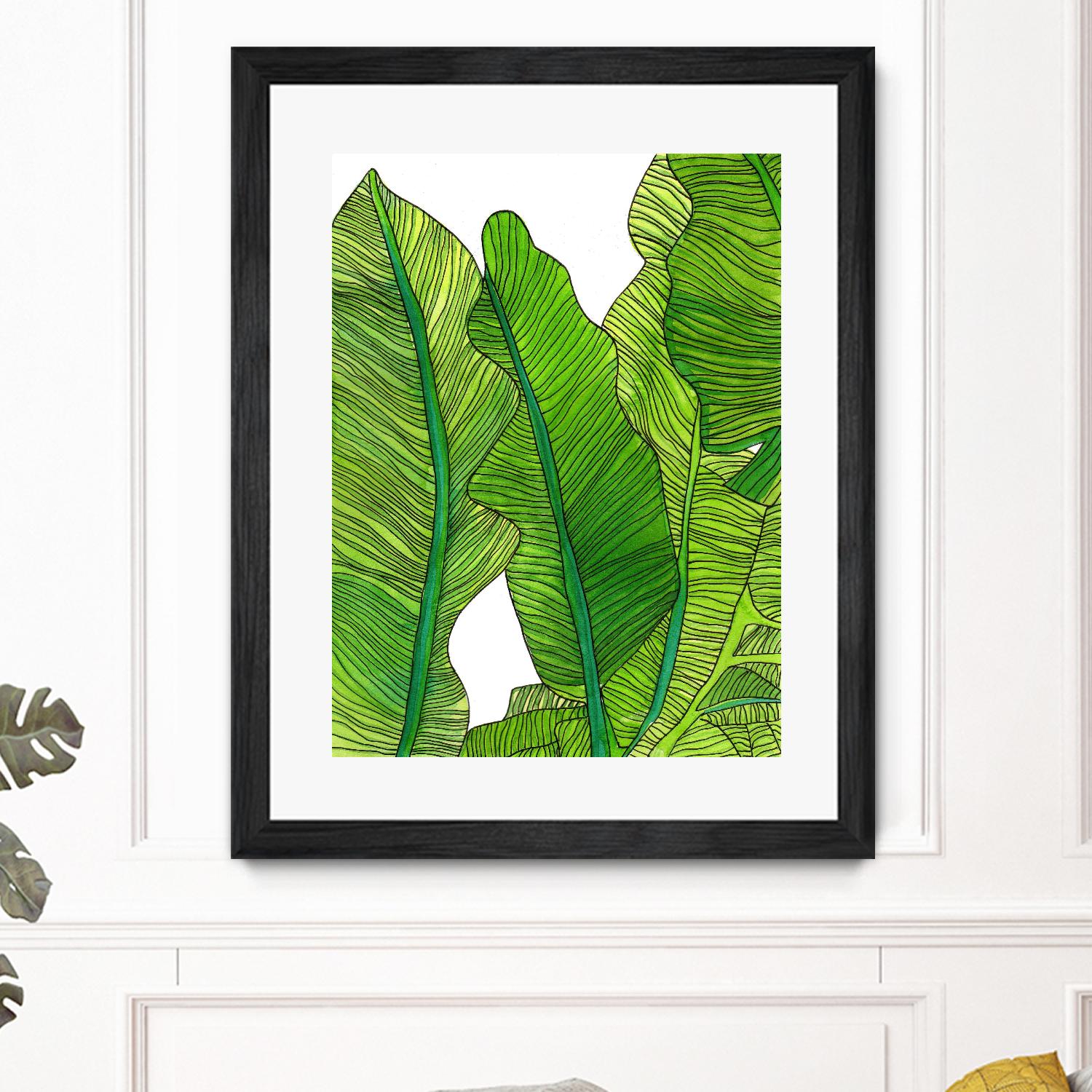 Jungle Leaves by Jen Bucheli on GIANT ART - floral leaves
