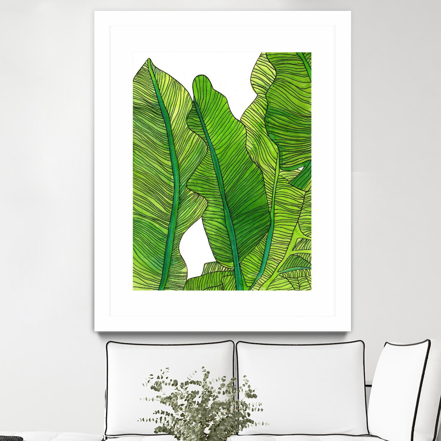 Jungle Leaves by Jen Bucheli on GIANT ART - floral leaves